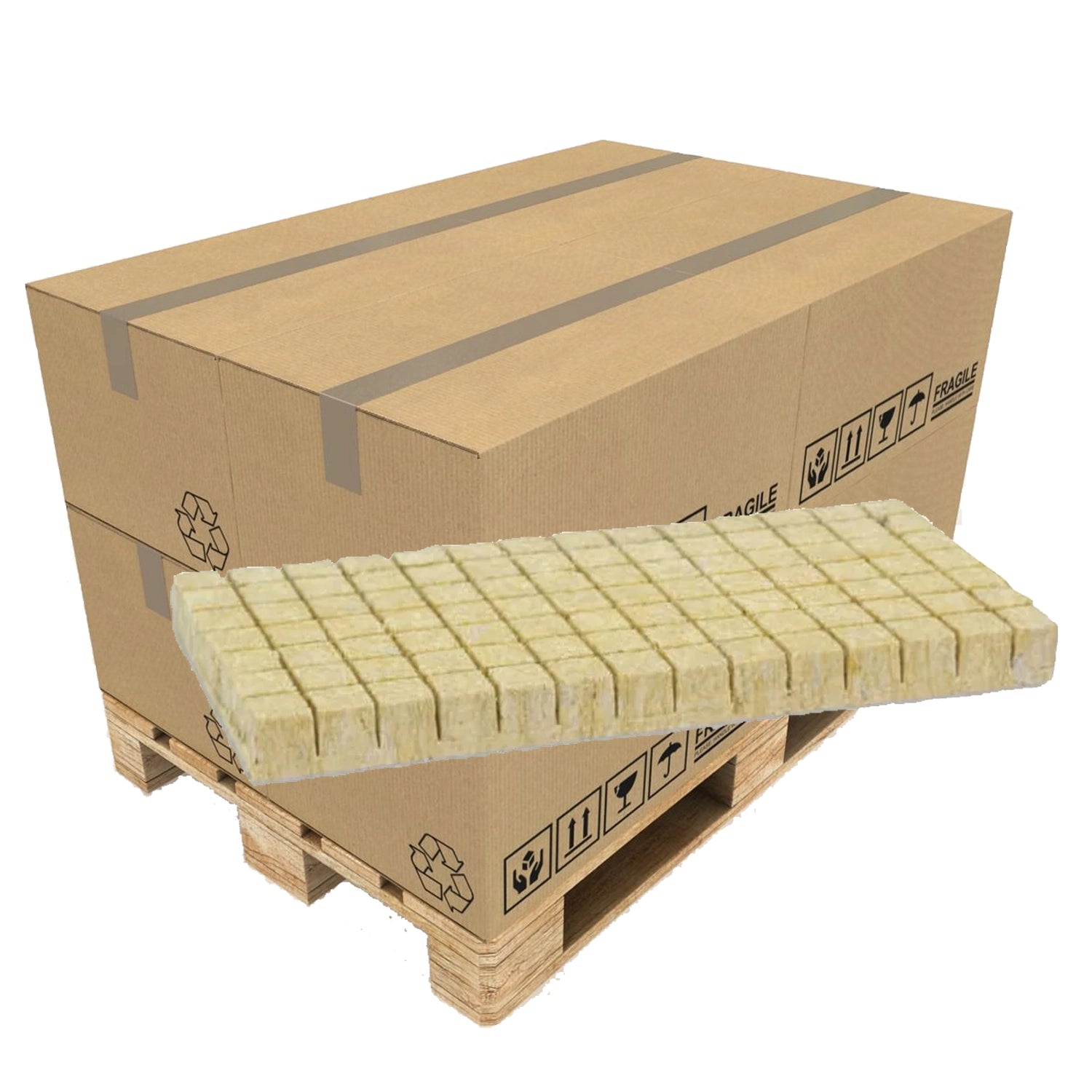 VidaWool Grow Sheet, 1.5" Plug, 98/Sheet, Unwrapped, Case of 28 Sheets - Pallet of 20 Cases (Total of 560 Sheets)