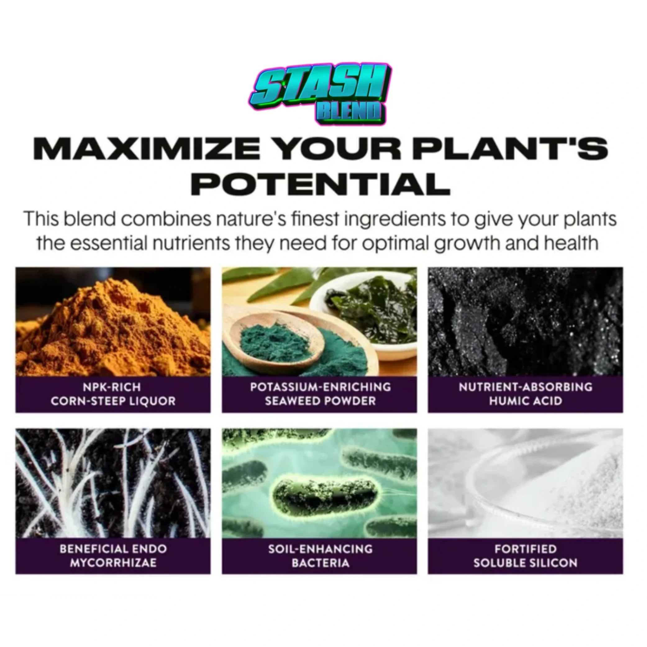 Stash Blend Premium Plant Additive.