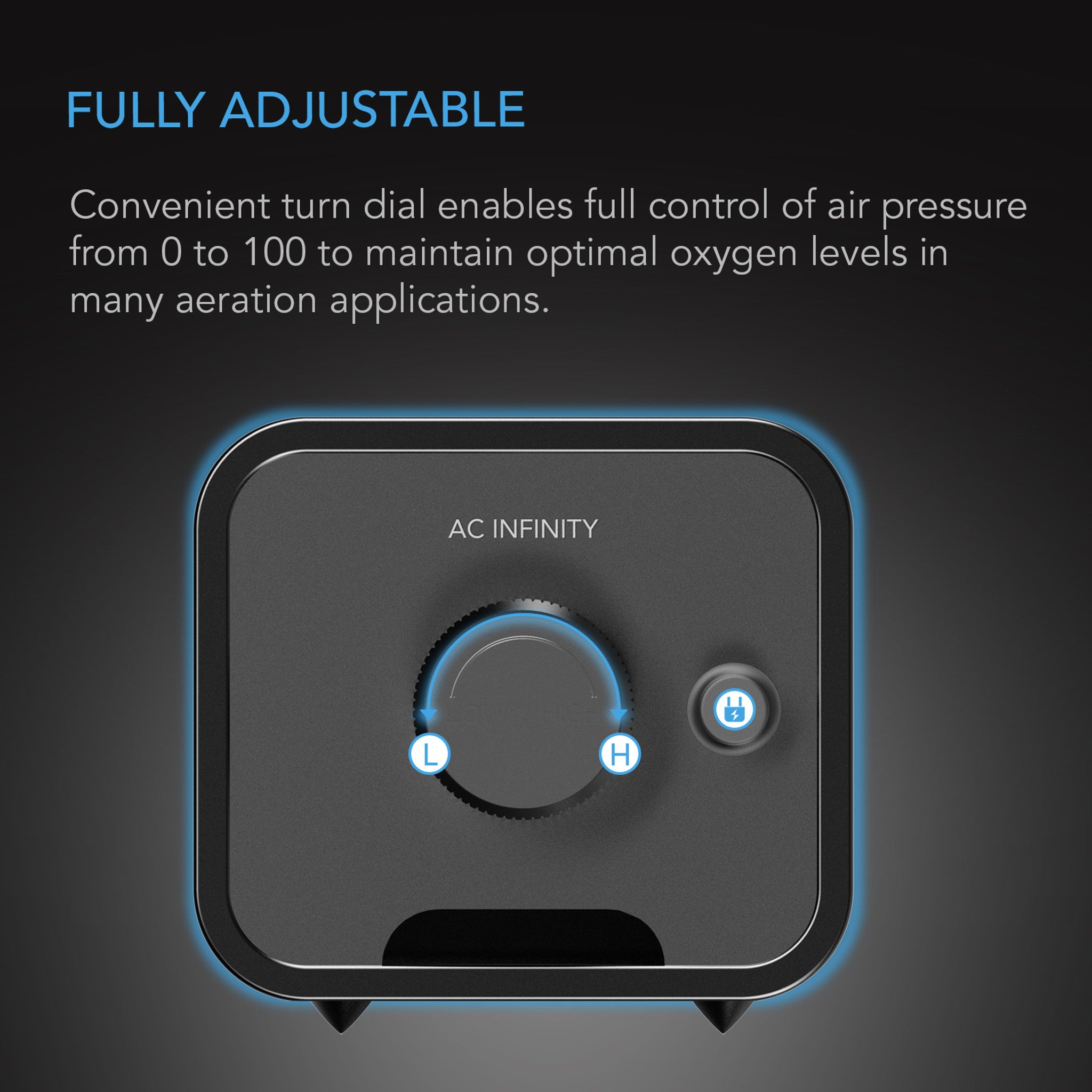 AC Infinity Hydroponic Air Pump, 45 GPH