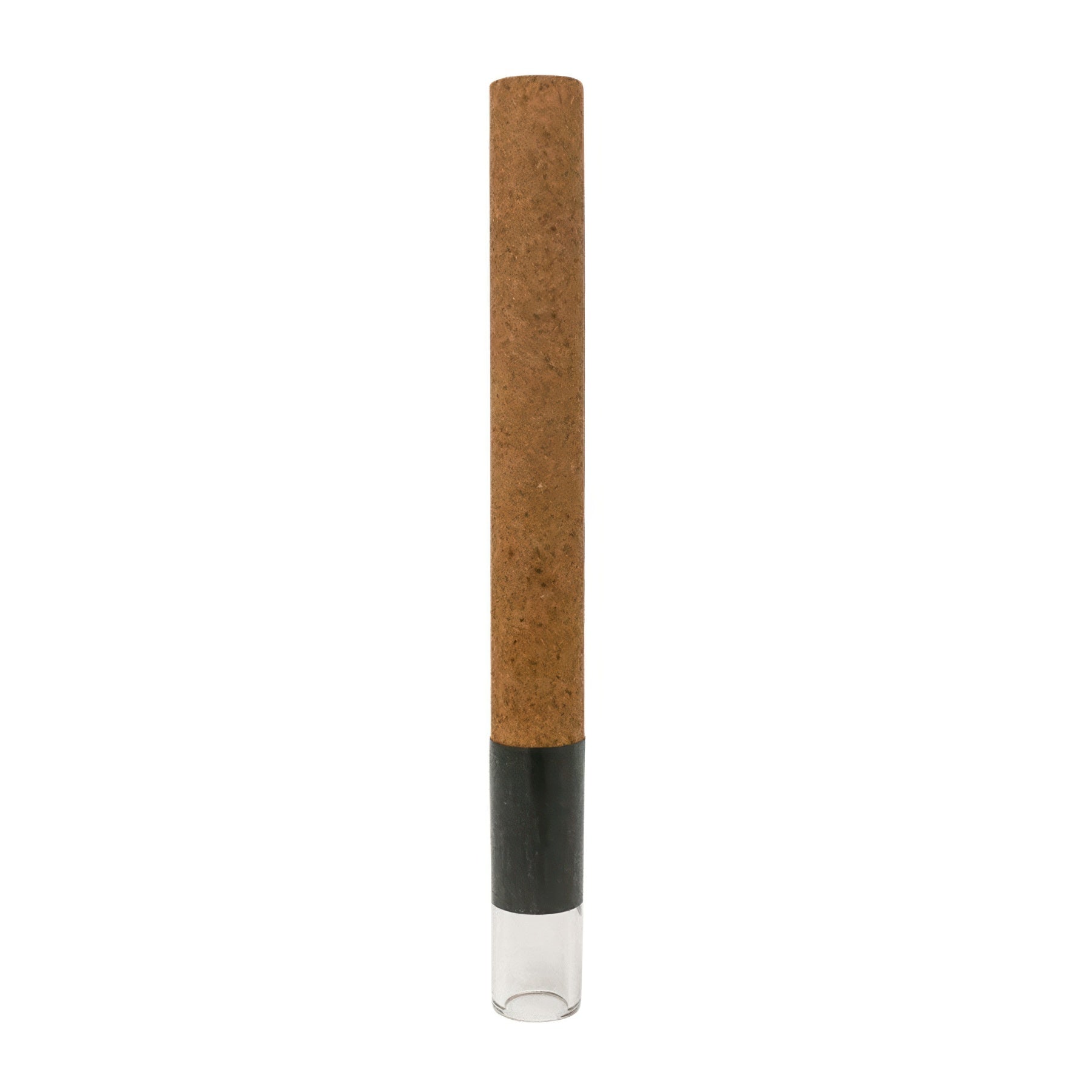Custom Cones USA 109mm Pre-Rolled Tubes, Brown Hybrid Hemp Wrap with 11mm Wide Cylinder Glass Tip - Case of 100