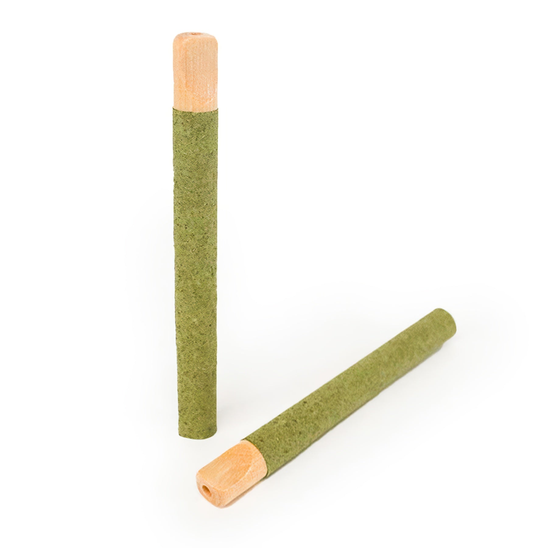 Custom Cones USA 109mm Pre-Rolled Tubes, Green Hybrid Hemp Wrap with 11mm Wide Wood Tip - Case of 100
