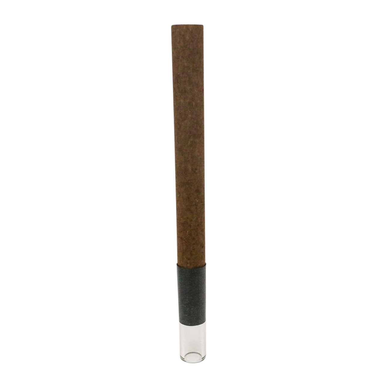 Custom Cones USA 109mm Pre-Rolled Tubes, Dark Brown Hybrid Hemp Wrap with 9mm Wide Cylinder Glass Tip - Case of 200