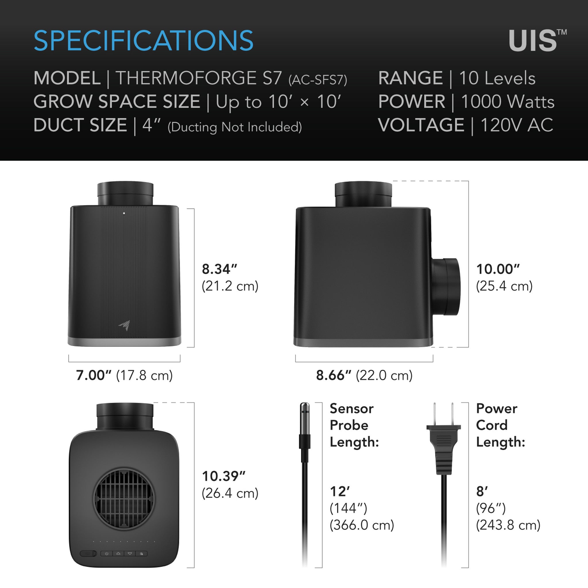 AC Infinity THERMOFORGE S7 Grow Tent Heater