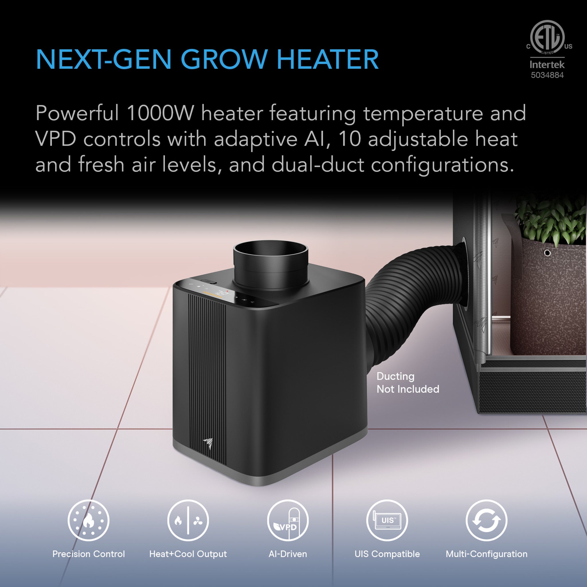 AC Infinity THERMOFORGE T7 Grow Tent Heater
