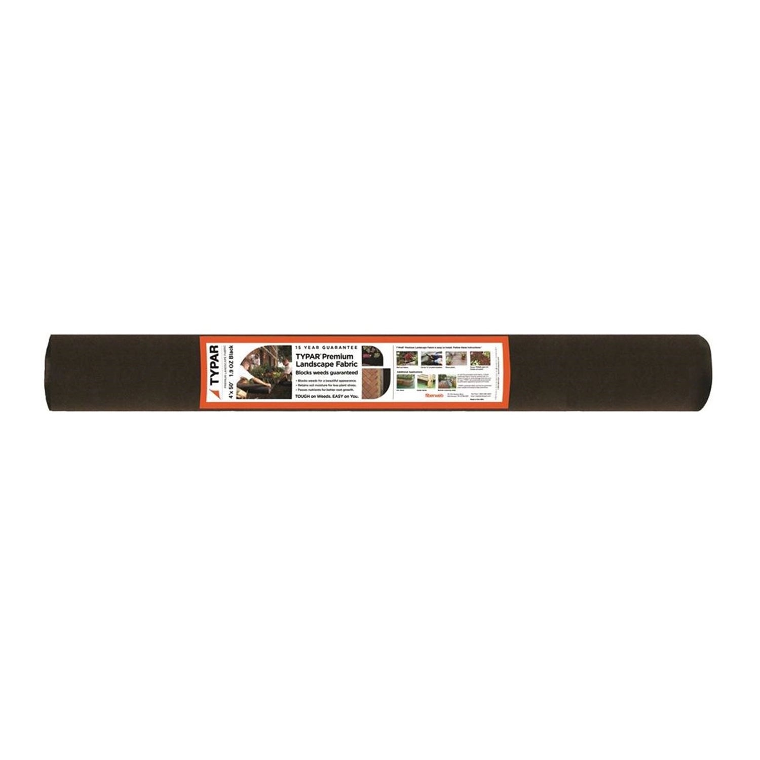 DeWitt TYPAR 1.9oz 15-Year Premium Non-Woven Landscape Fabric, Black, 3 Foot x 300 Foot