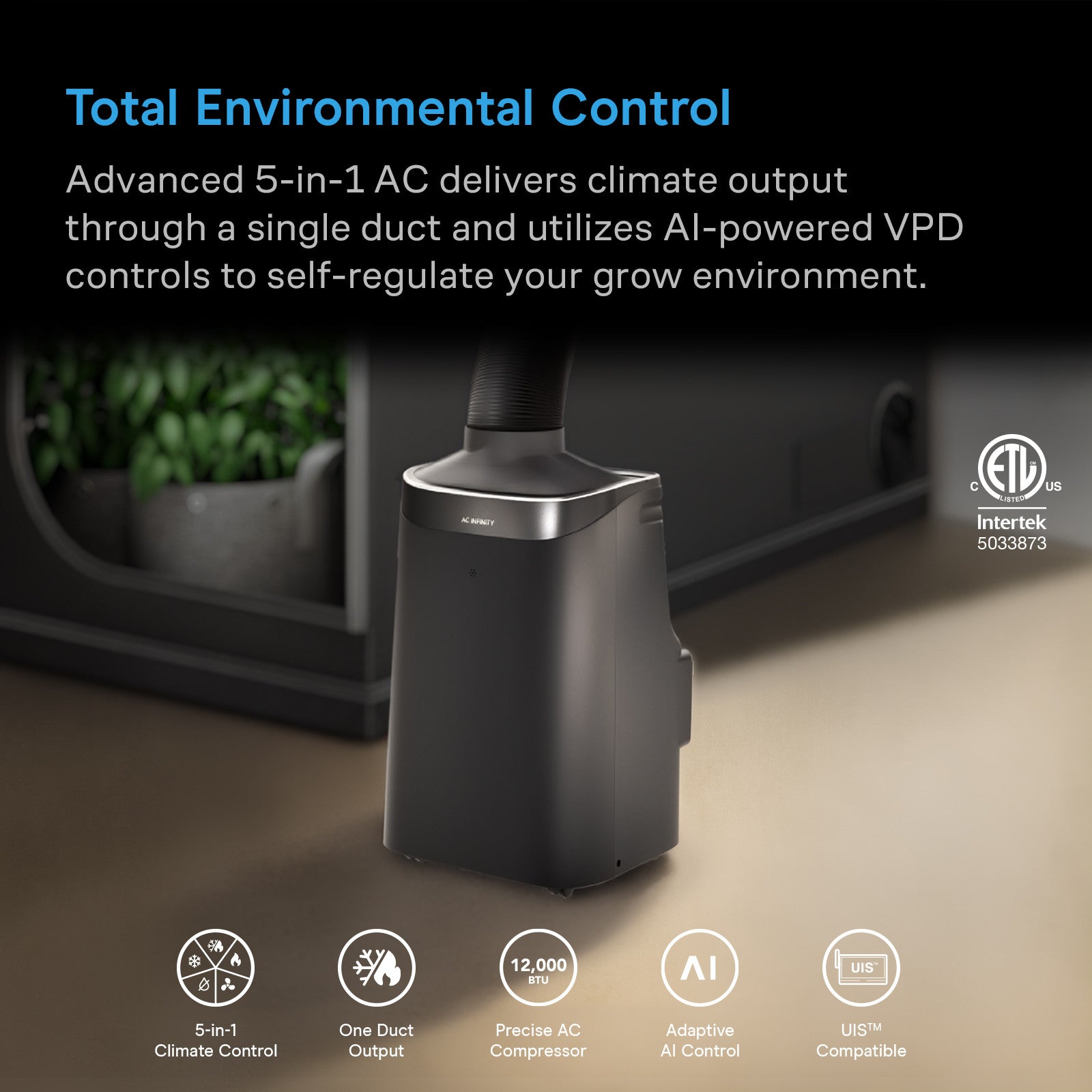 AC Infinity TERRAFORM 8 All-In-One Air Conditioner, 12000 BTU