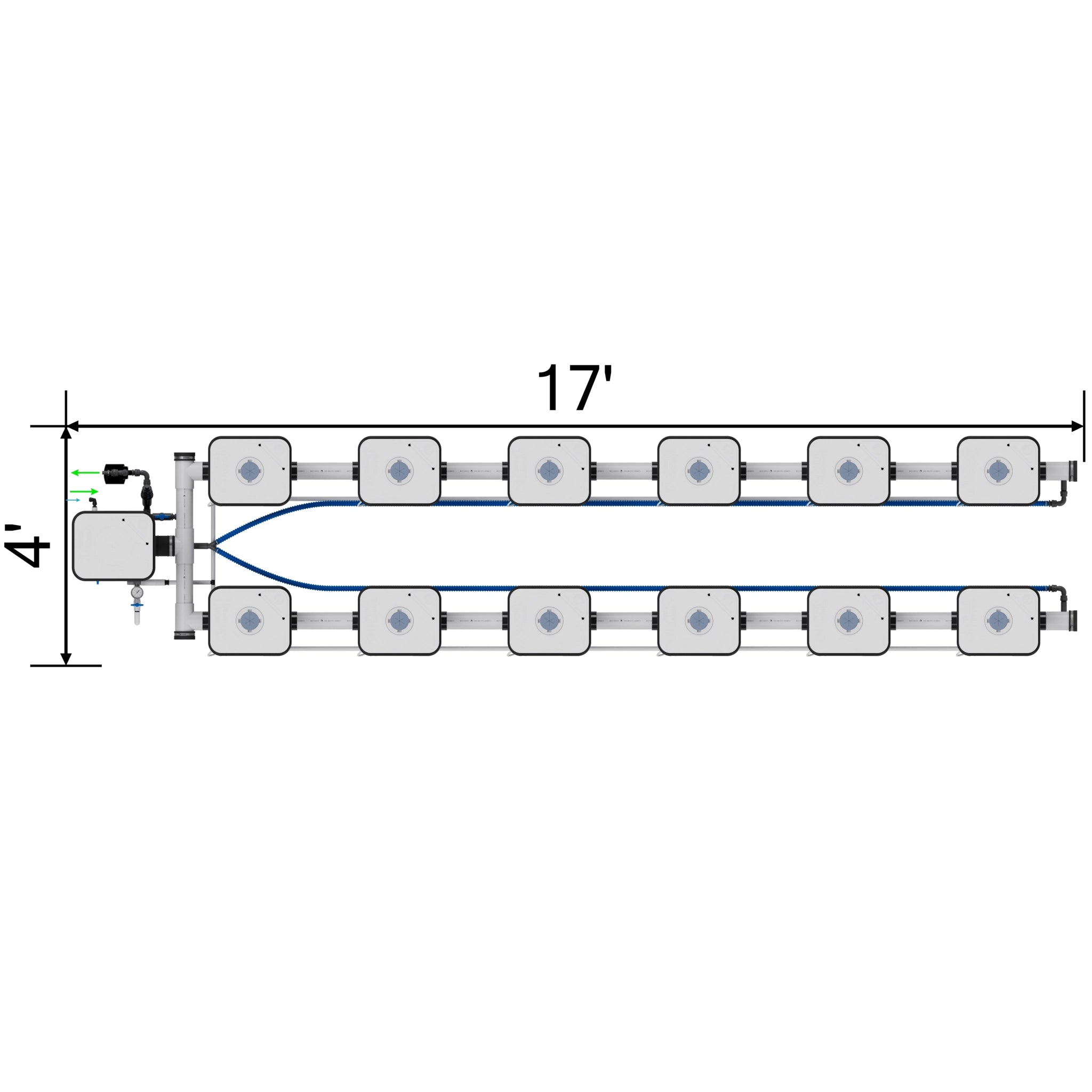 Current Culture Under Current UCXL13 RDWC System, 12-Site, 2-Row