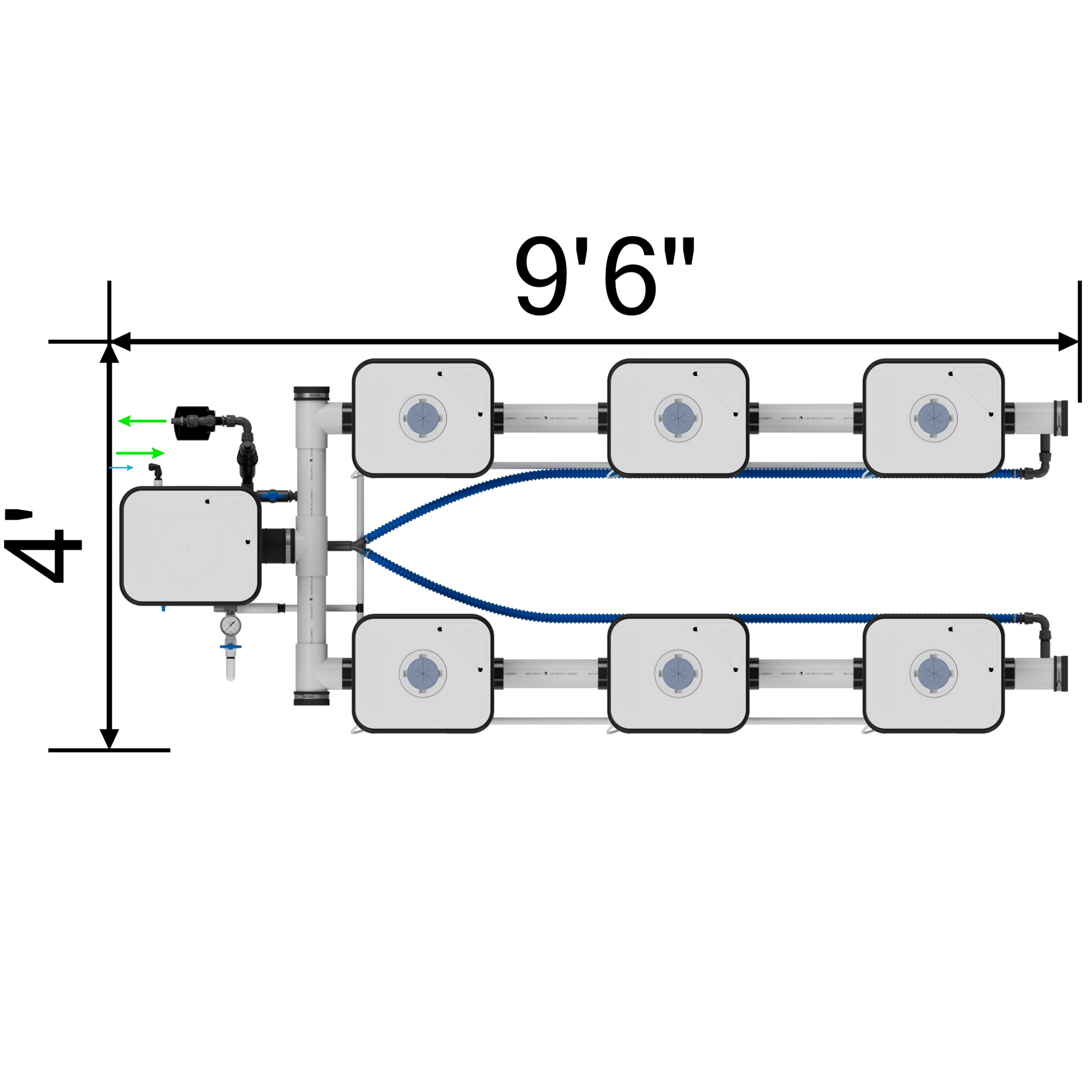 Current Culture Under Current UCXL13 RDWC System, 6-Site, 2-Row