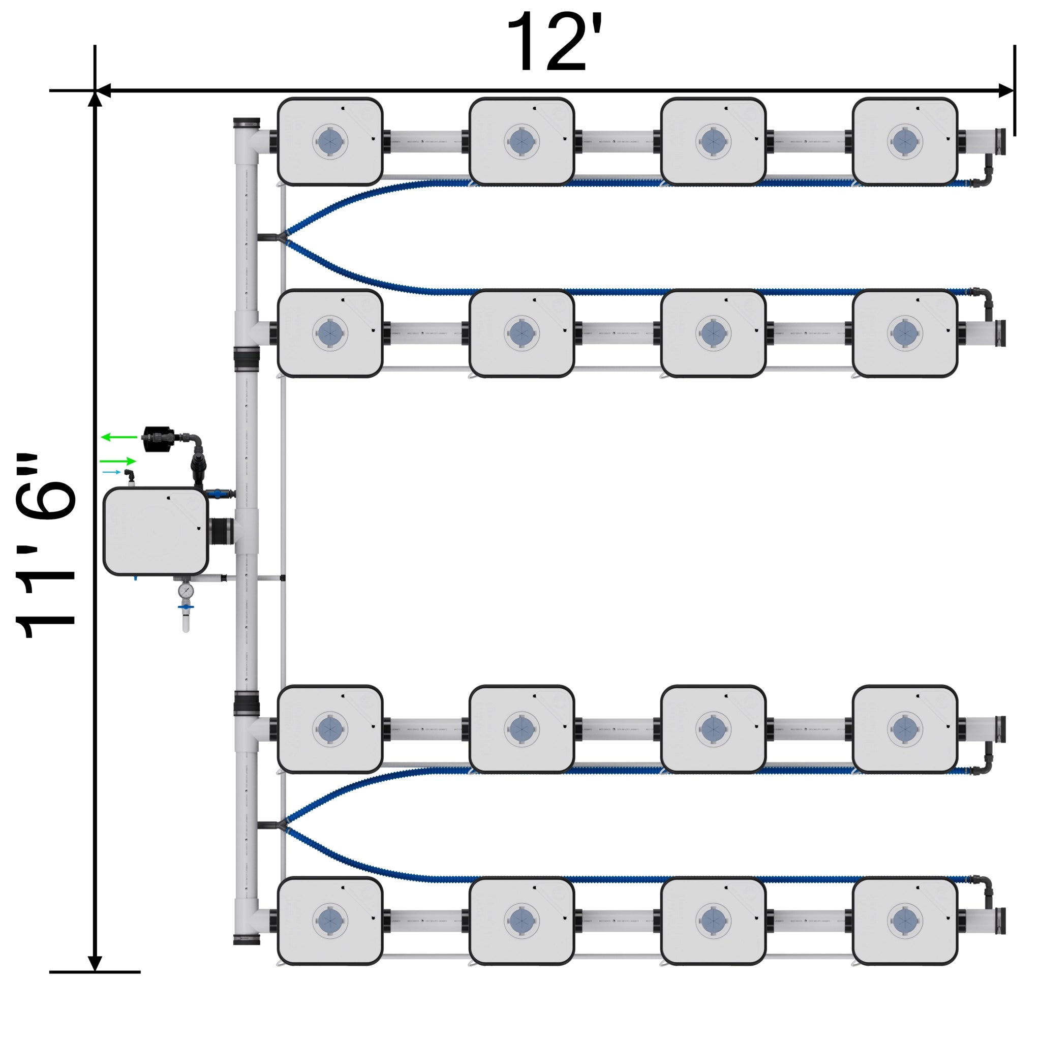 Current Culture Under Current UCXL13 RDWC System, 16-Site, 4-Row