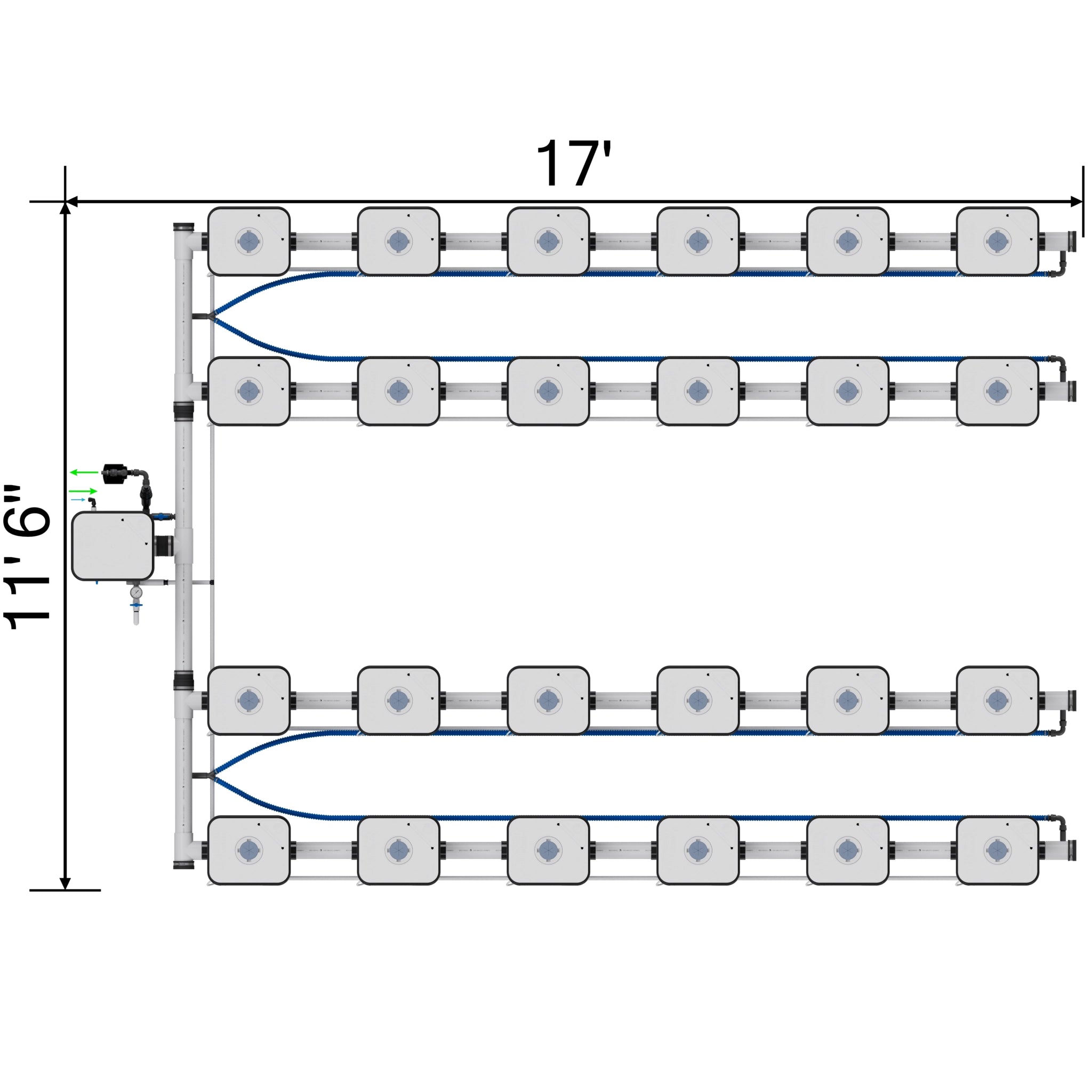 Current Culture Under Current UCXL13 RDWC System, 24-Site, 4-Row