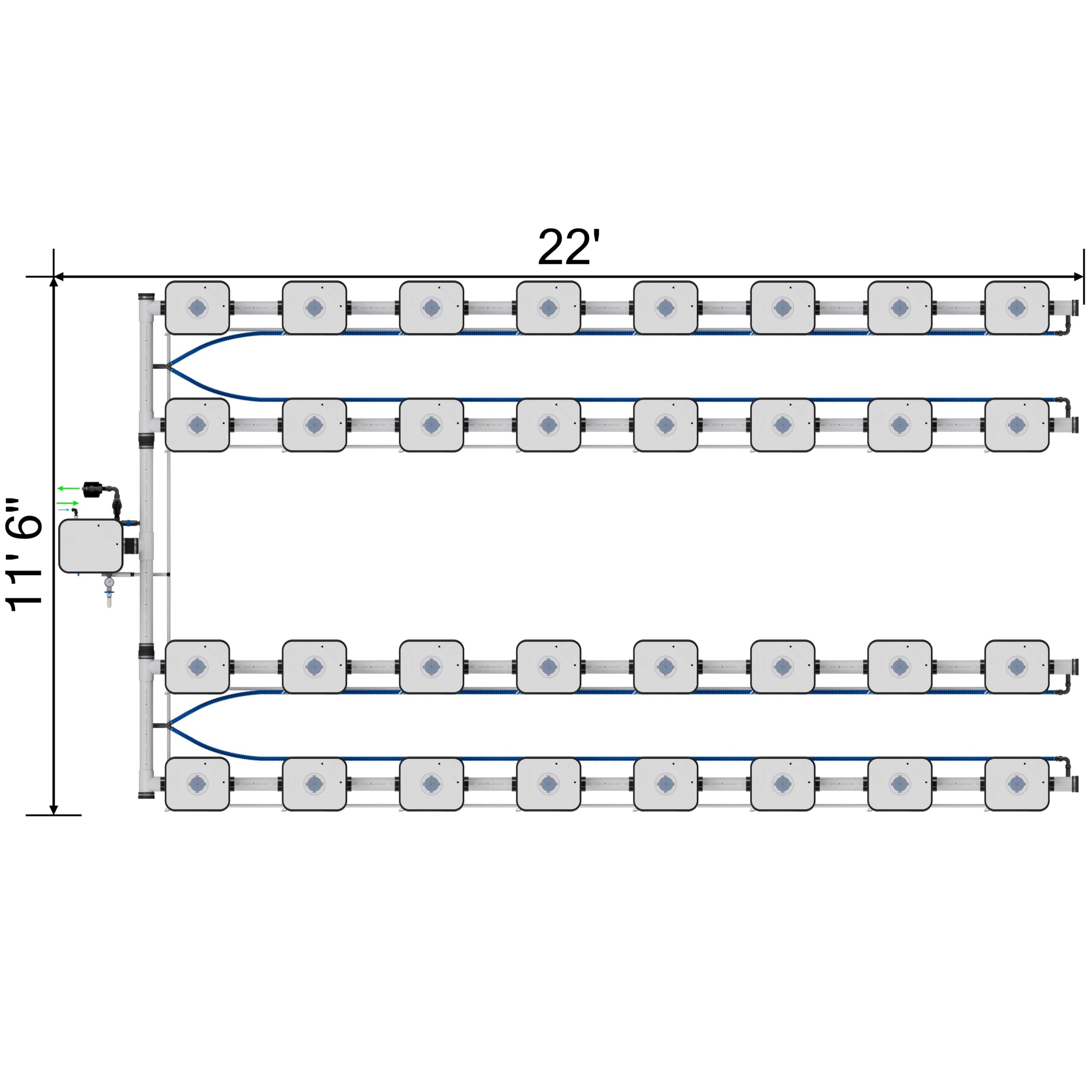 Current Culture Under Current UCXL13 RDWC System, 32-Site, 4-Row