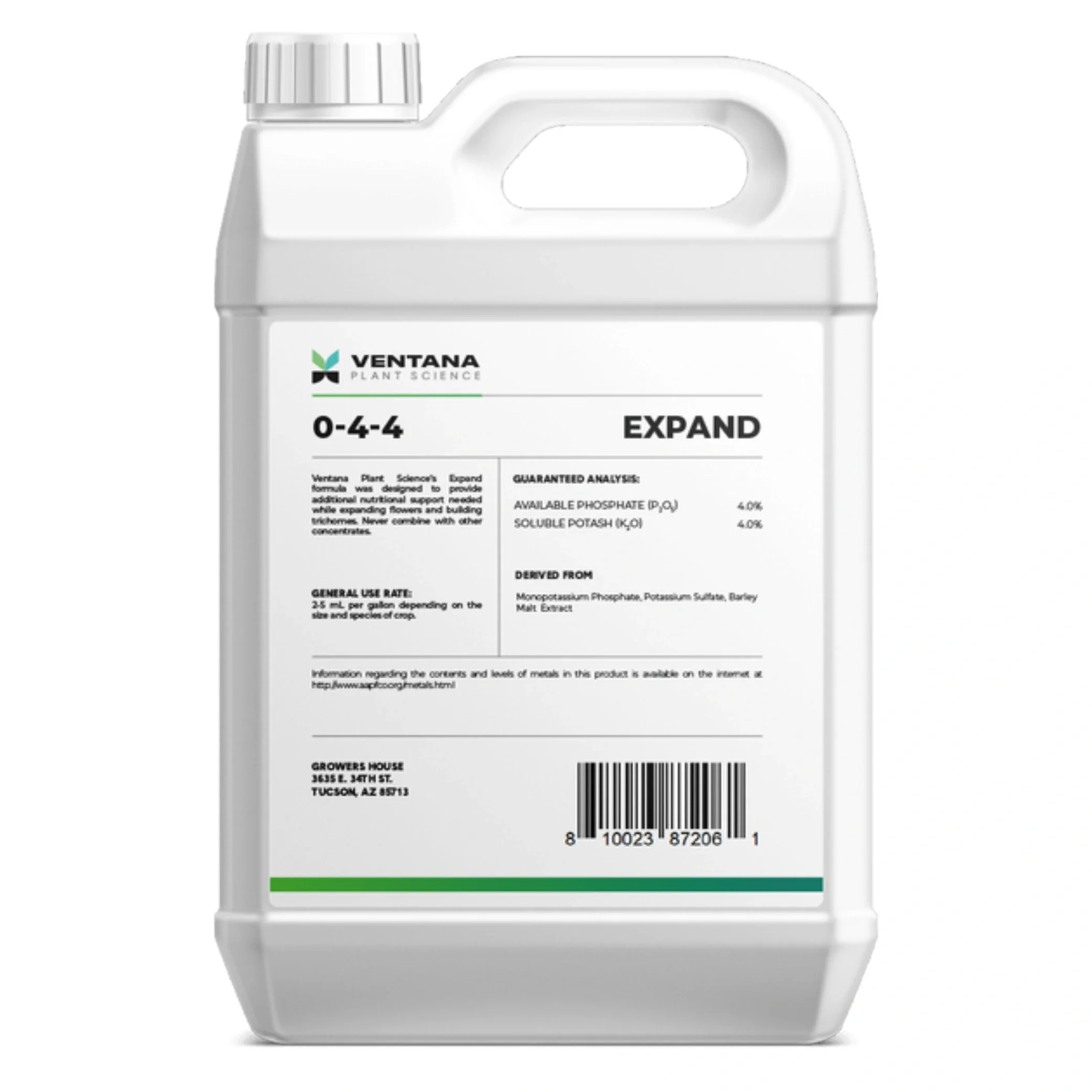 Ventana Plant Science - Expand 0-4-4 (Flower Booster)