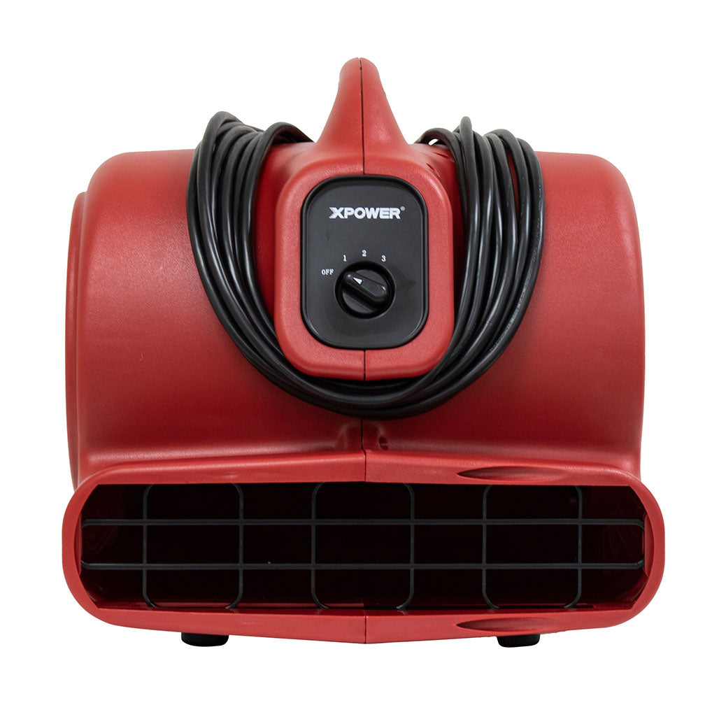 XPOWER X-600A Air Mover, 1/3 HP, 2400 CFM, Red