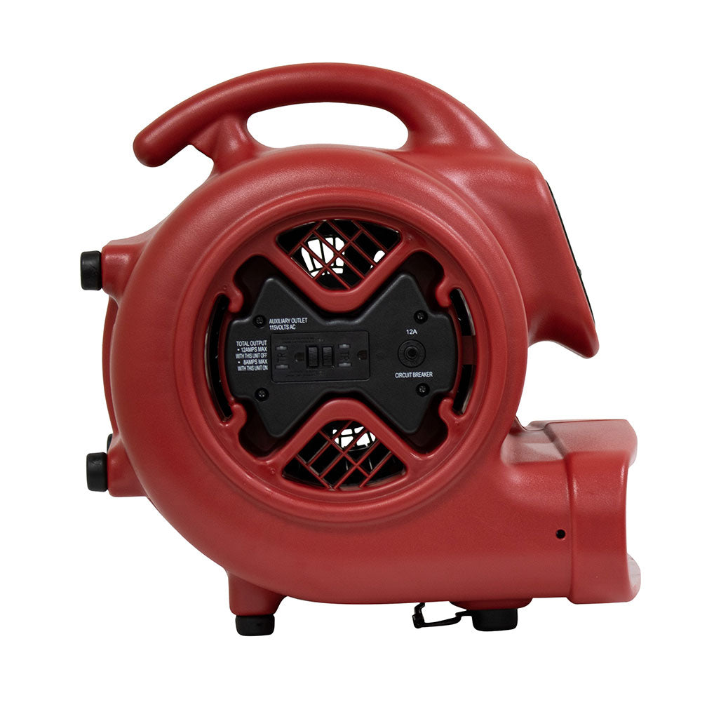 XPOWER X-600A Air Mover, 1/3 HP, 2400 CFM, Red