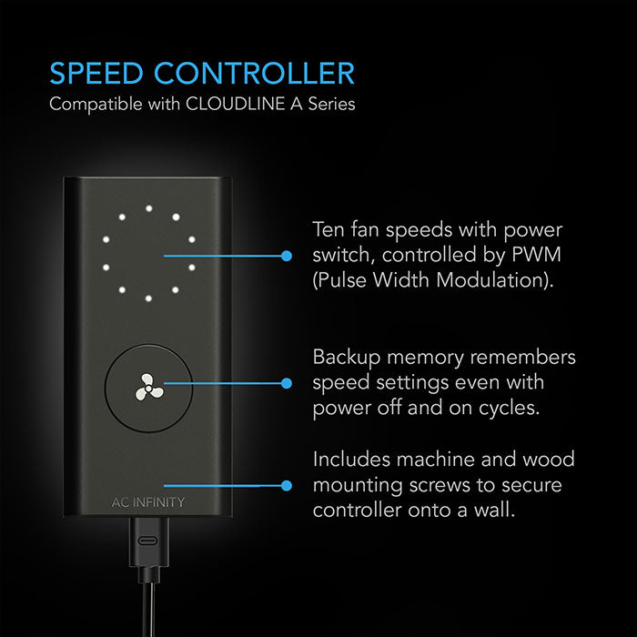 AC Infinity Air Filtration Kit with Inline Fan and Controller, Carbon Filter, and Ducting Combo, 8"