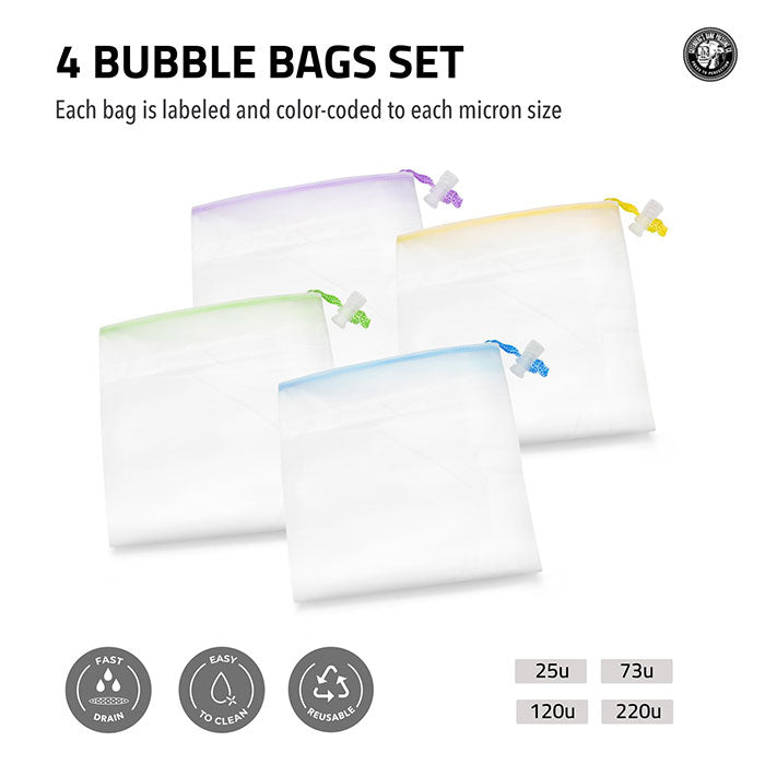 Gutenbergs Dank Pressing Co. All Mesh Bubble Bags, 5 Gallon 4 Bag Set