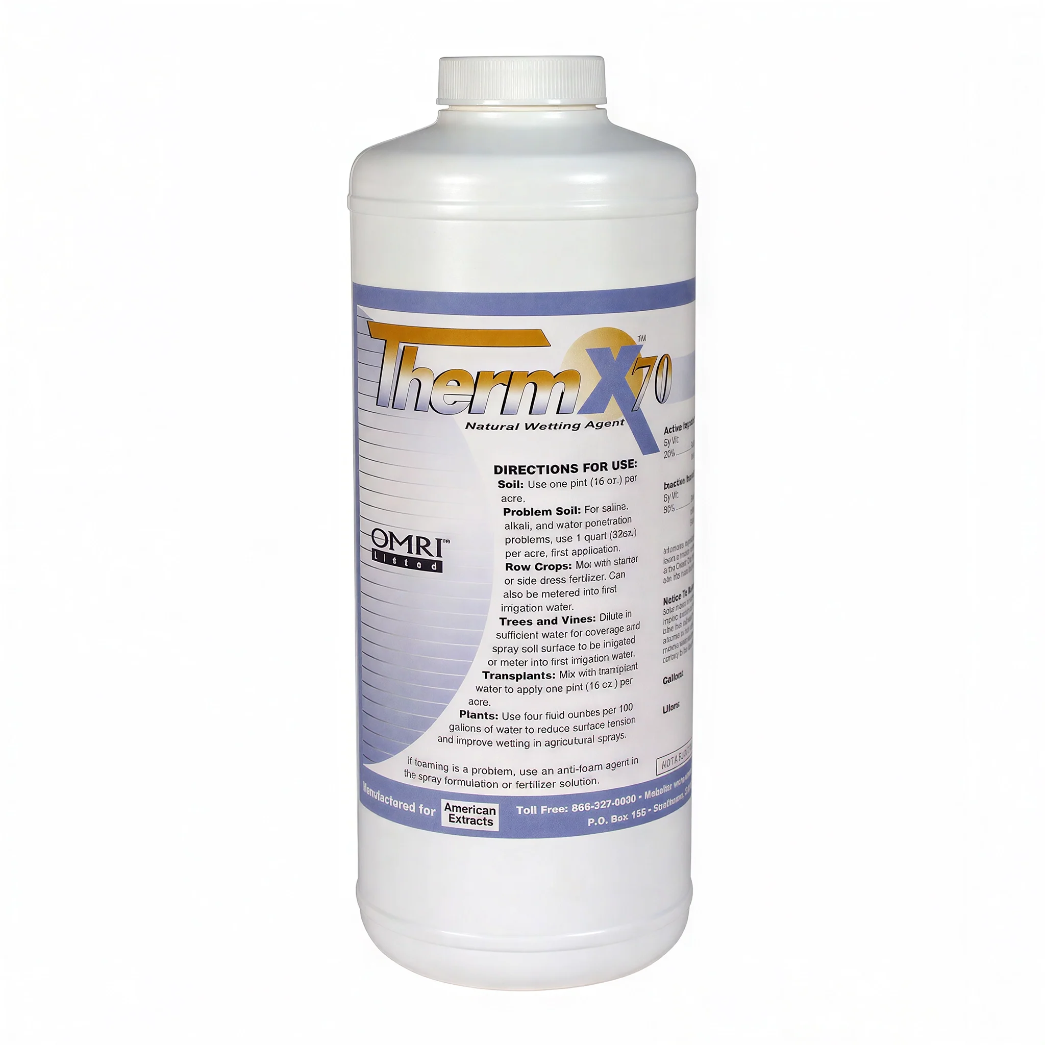 American Extracts Therm X-70 Organic Yucca Extract Wetting Agent