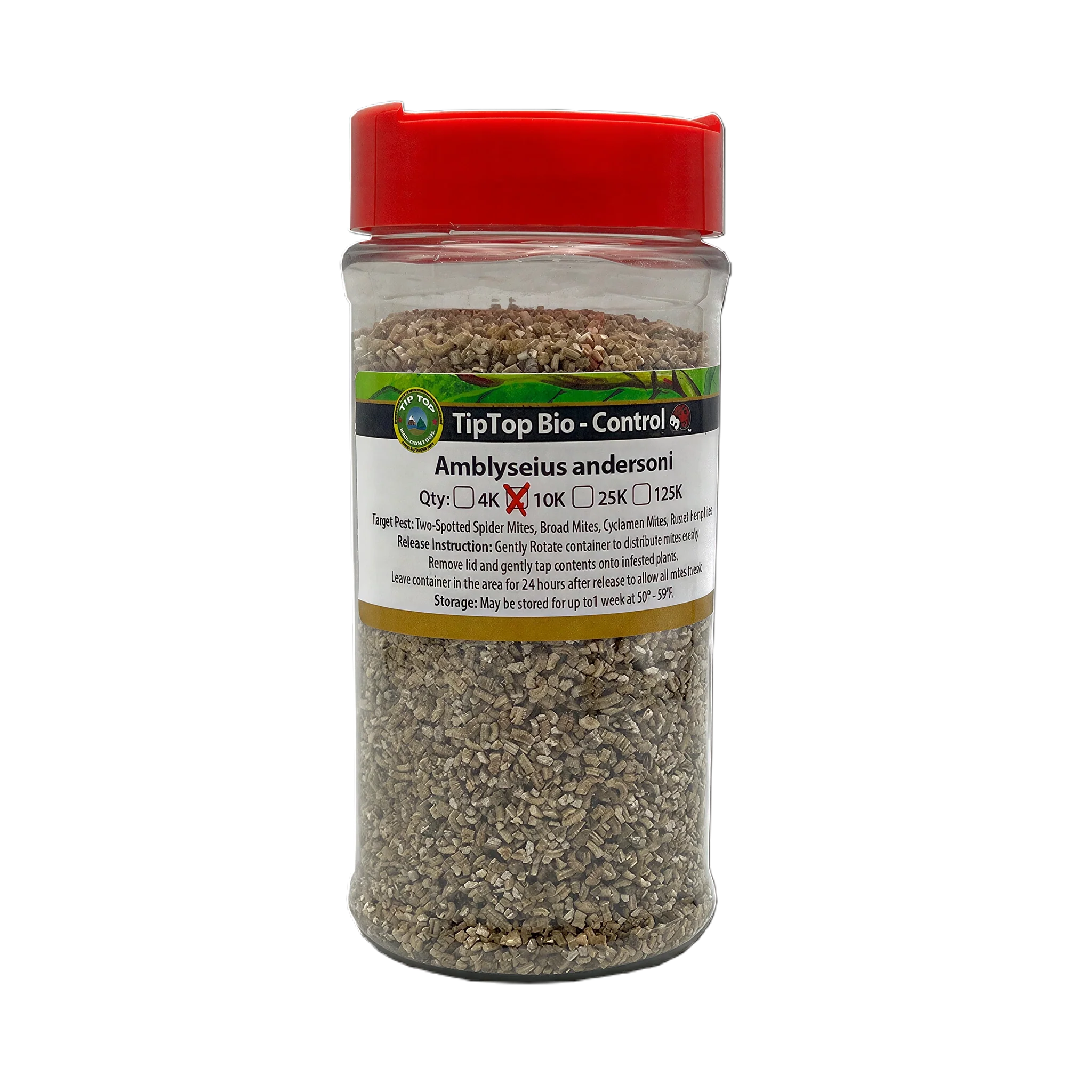 Tip Top Bio-Control Amblyseius Andersoni Beneficial Mites, Bottle of 10,000