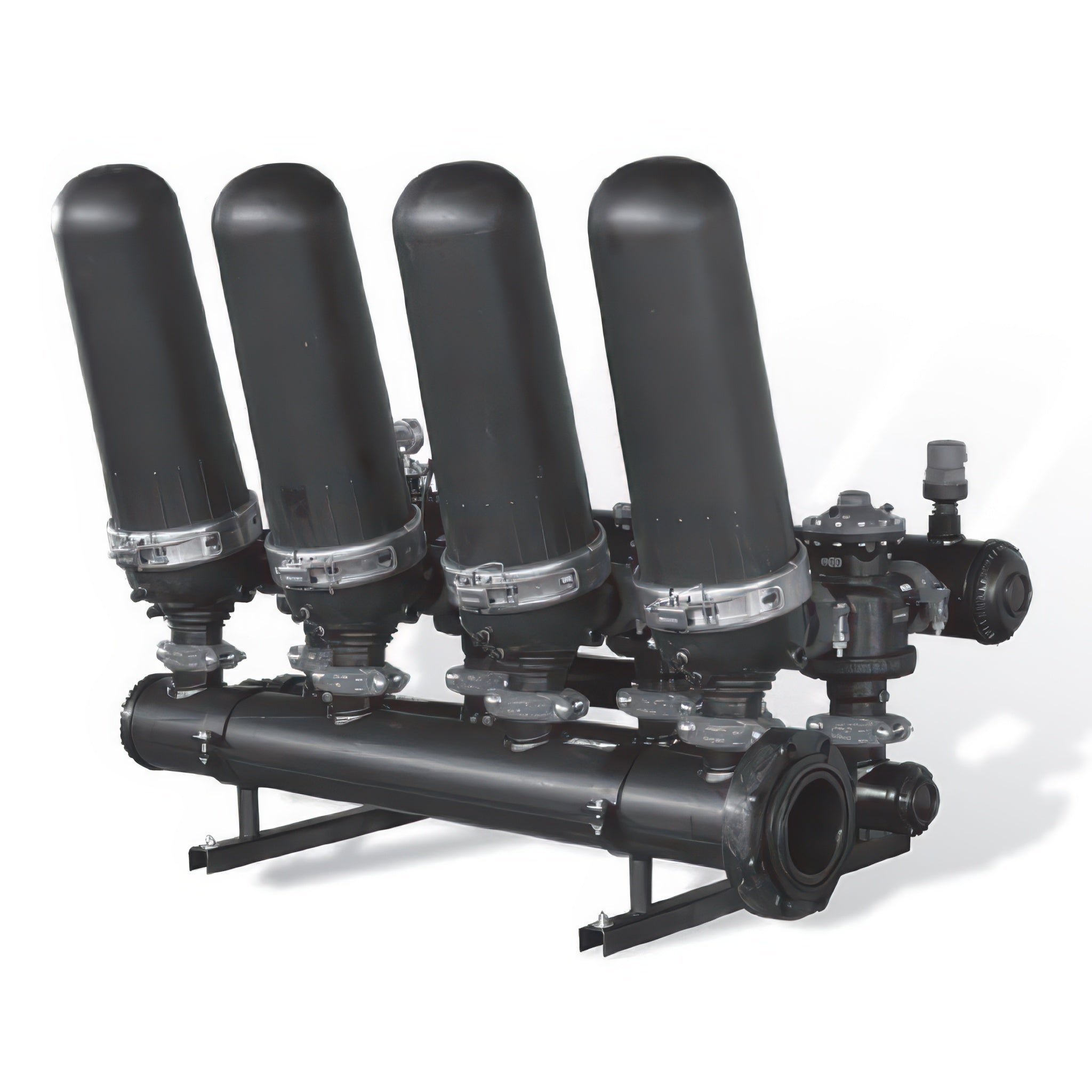 Netafim Apollo Disc-Kleen Filter Battery, Angle, 4 Filters - 120 Mesh DC Solenoid (26ASK3APPB4120DC)