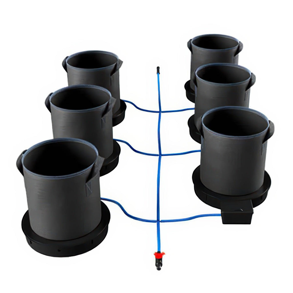 AutoPot 6 Pot XXL Watering System with 9 Gallon Pots, Fabric, No