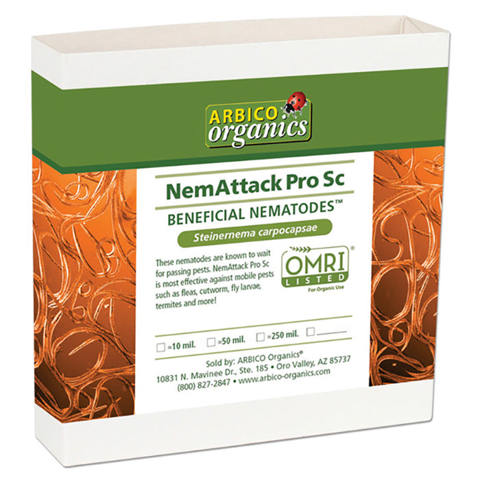 ARBICO Organics NemAttack Pro Steinernema Carpocapsae (Sc) Beneficial Nematodes, Pack of 50 Million