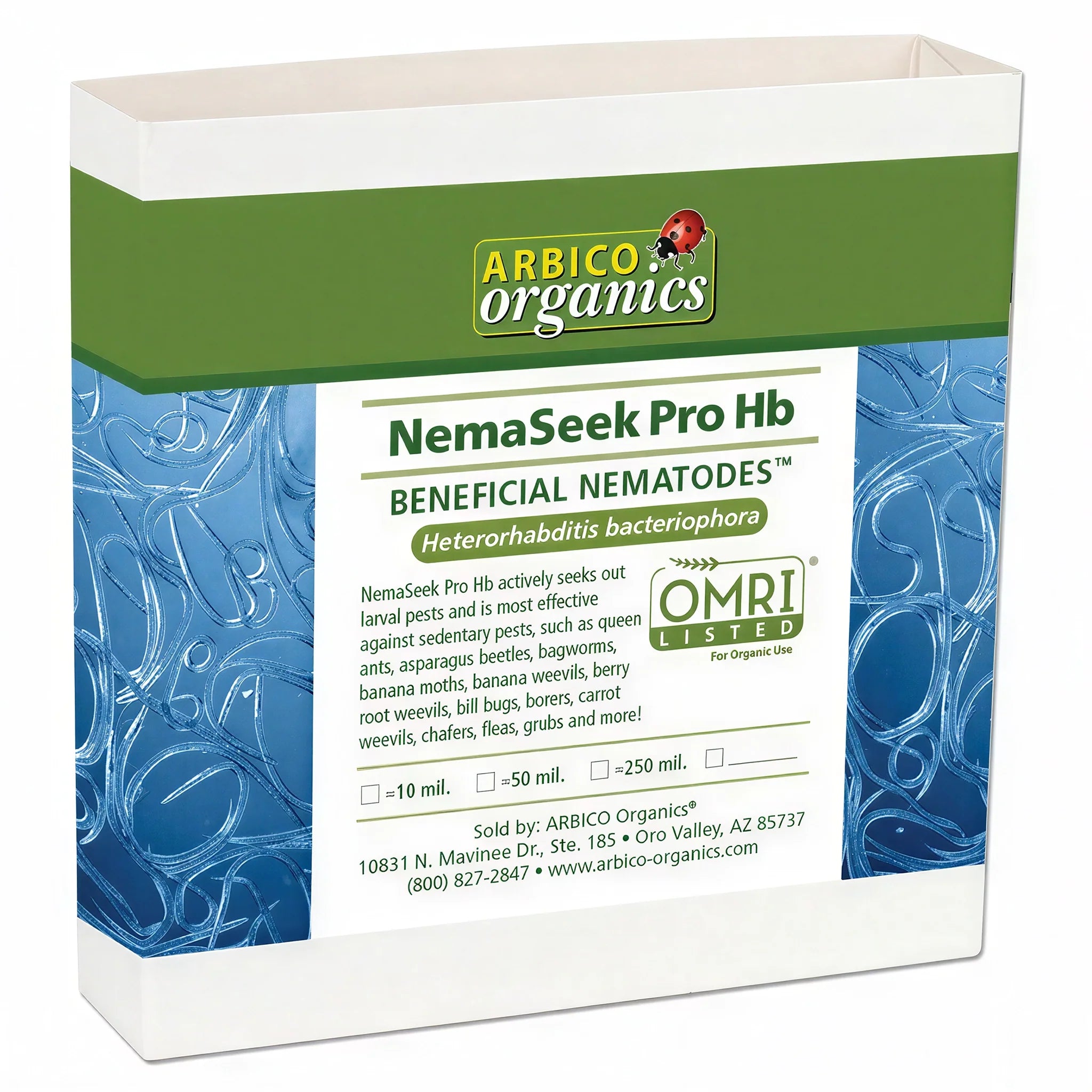 ARBICO Organics NemaSeek Pro Heterorhabditis Bacteriaphora (Hb) Beneficial Nematodes