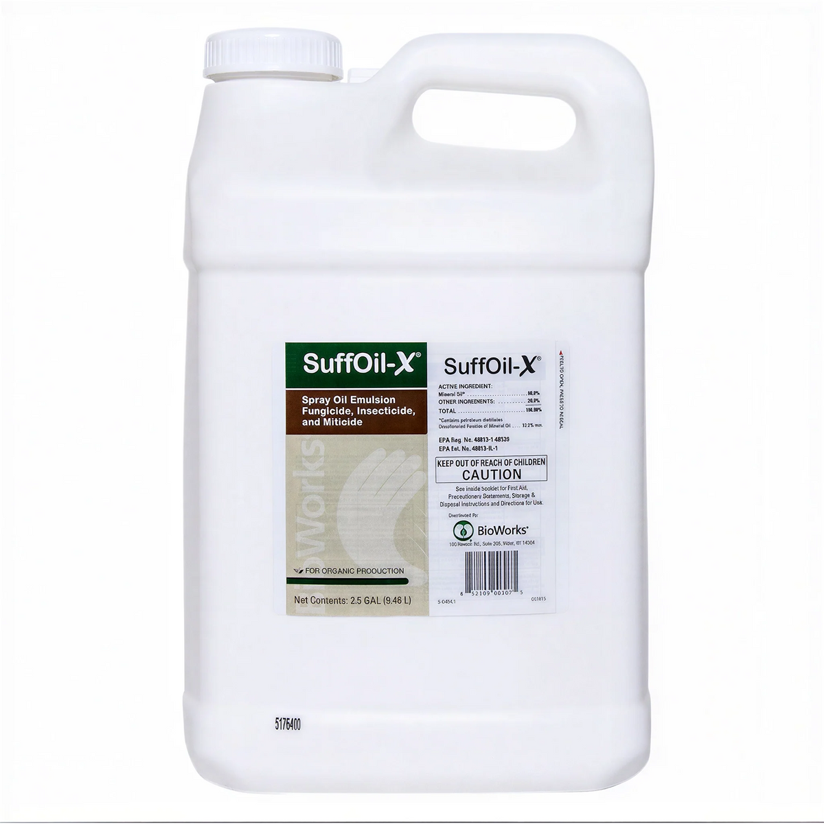 BioWorks SuffOil-X Organic Insecticide, 2.5 Gallons