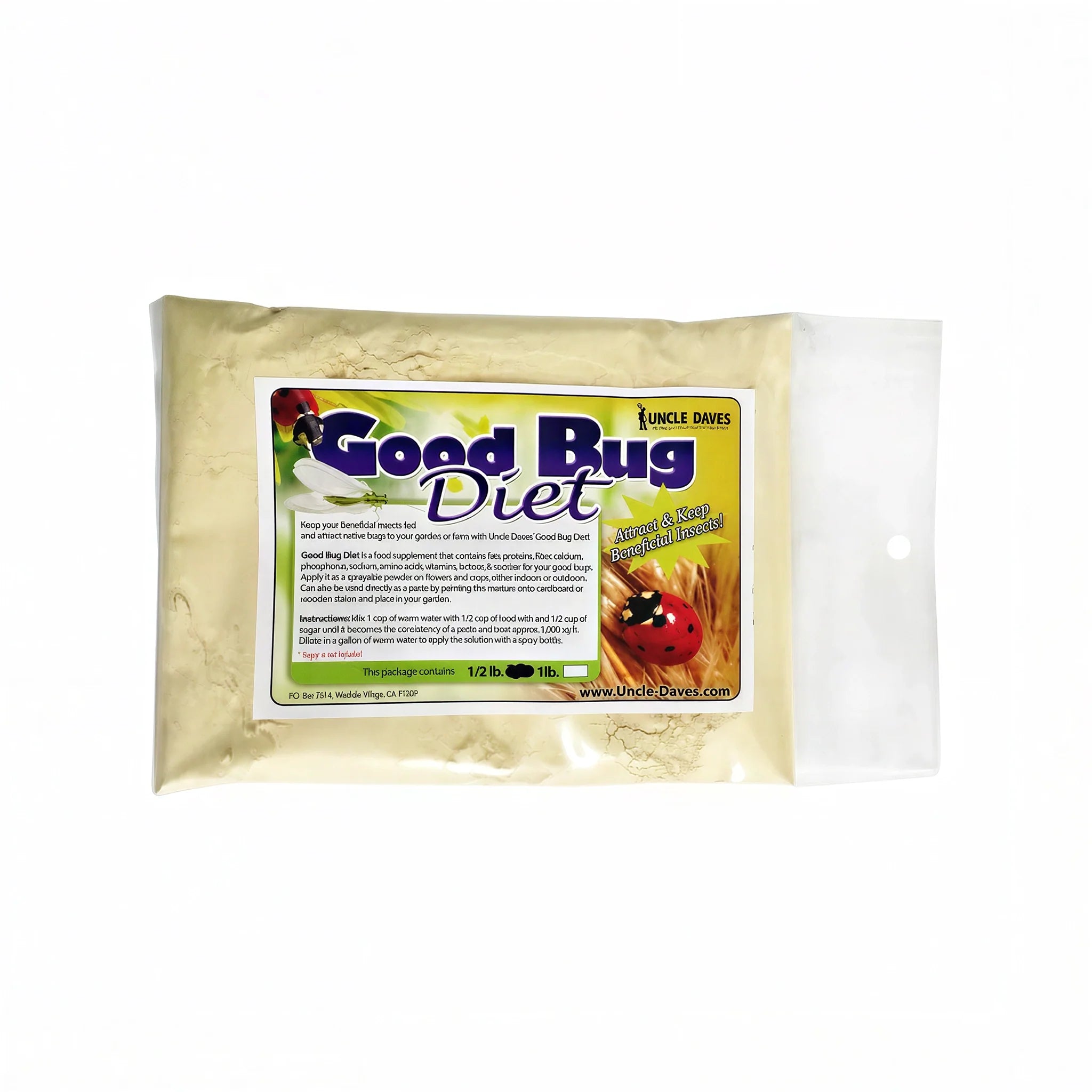Tip Top Bio-Control Good Bug Attractants Diet - Ladybug Food Mix, 1/2 lb