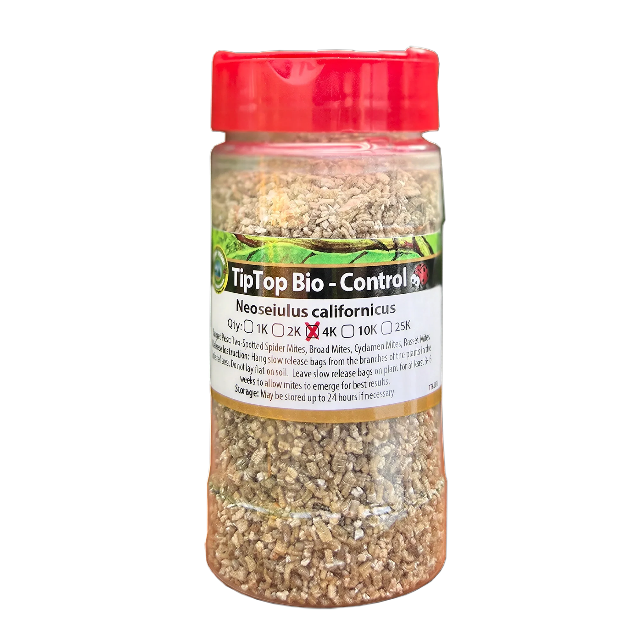 Tip Top Bio-Control Neoseiulus Californicus Beneficial Mites, Bottle of 4,000