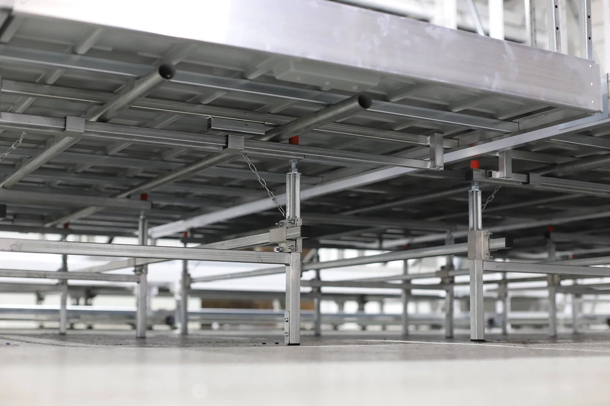 CM Horticulture ST - Stationary Bench: 4 Foot Width x 5 Foot Length x 30 Inch Height, Plastic Trays