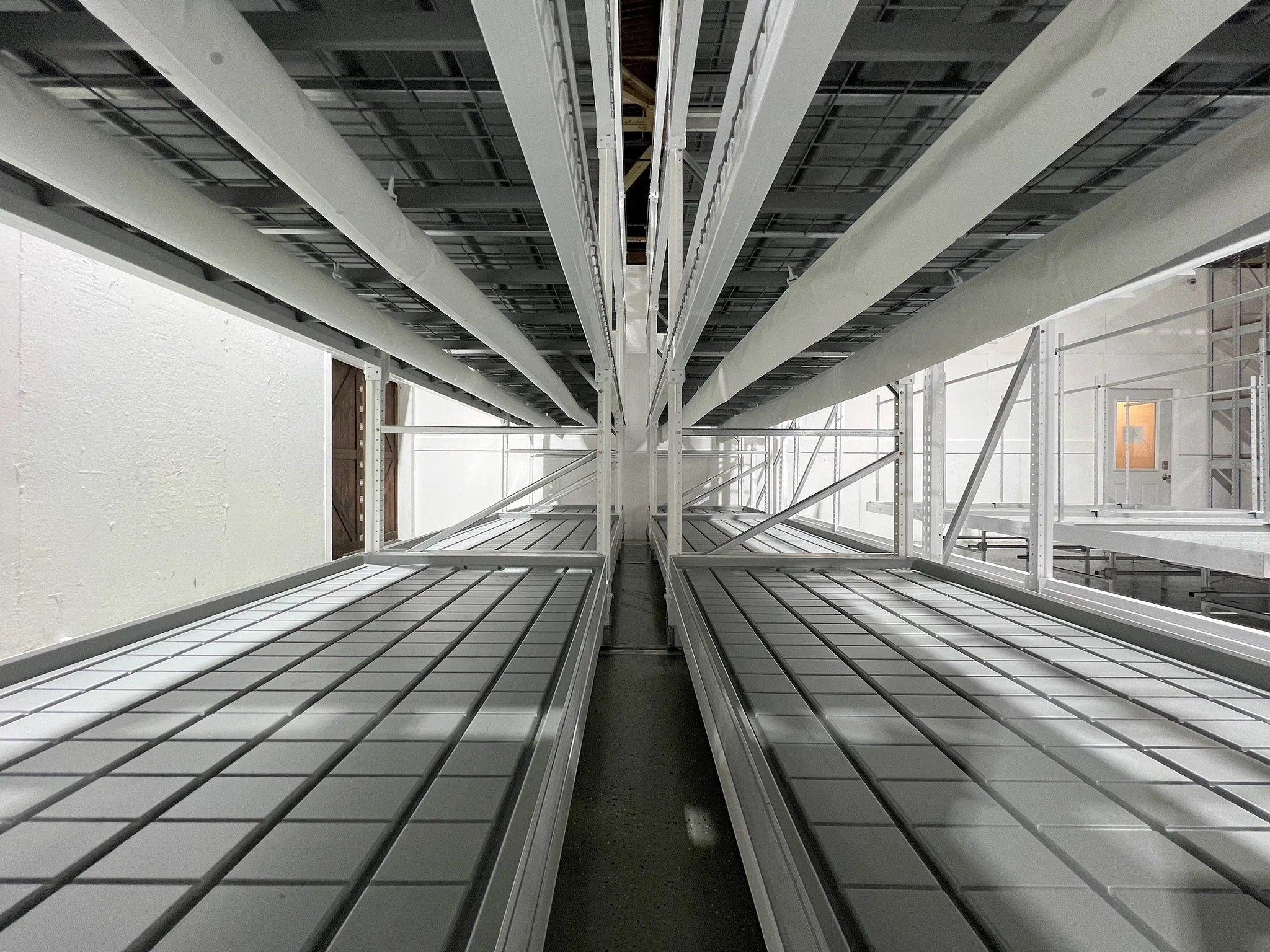 CM Horticulture ST - Stationary Bench: 6 Foot Width x 8 Foot Length x 12 Inch Height, Plastic Trays