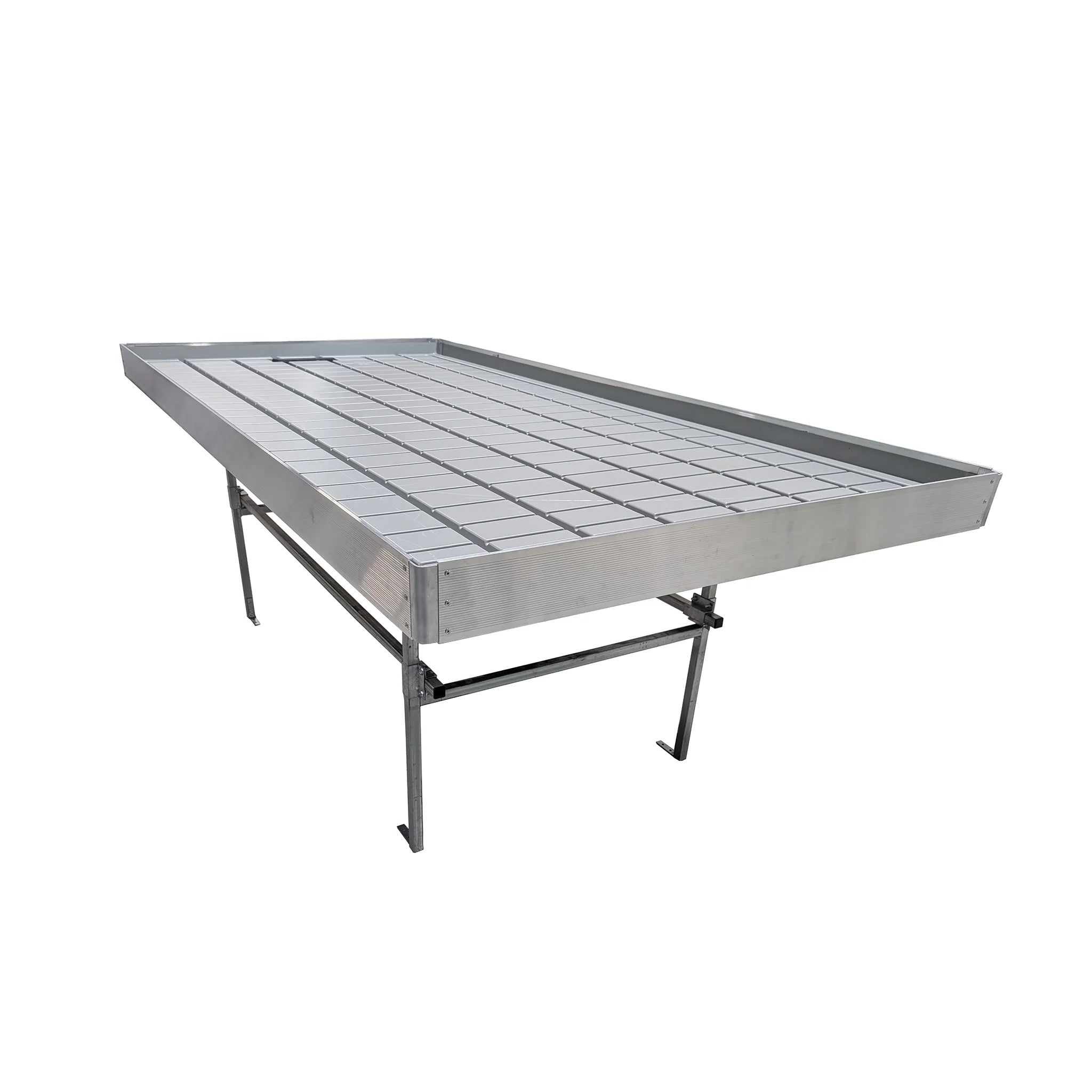 CM Horticulture ST - Stationary Bench: 6 Foot Width x 44 Foot Length x 12 Inch Height, Plastic Trays