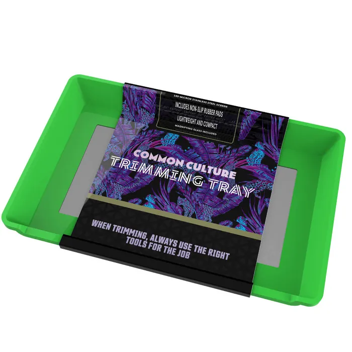 Common Culture Harvest Trim Tray w/ Micron Screen w/ Trojan Scissors Kit.