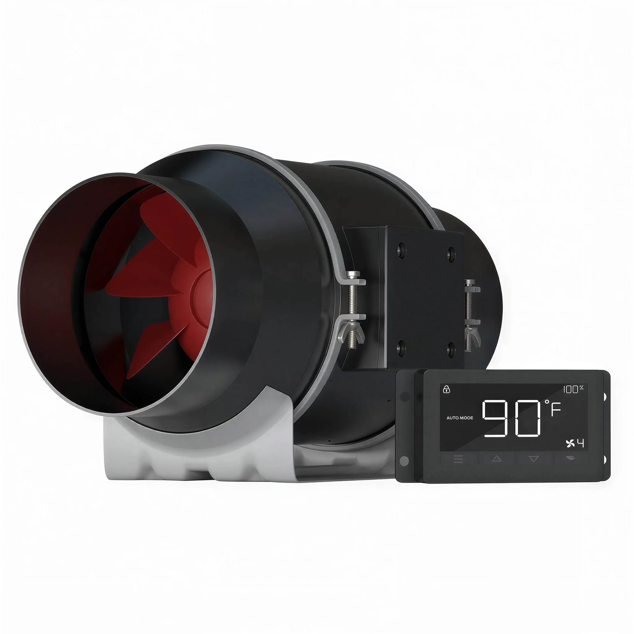 Covert 6 Inch Smart Inline Fan with Temp & Humidity Control