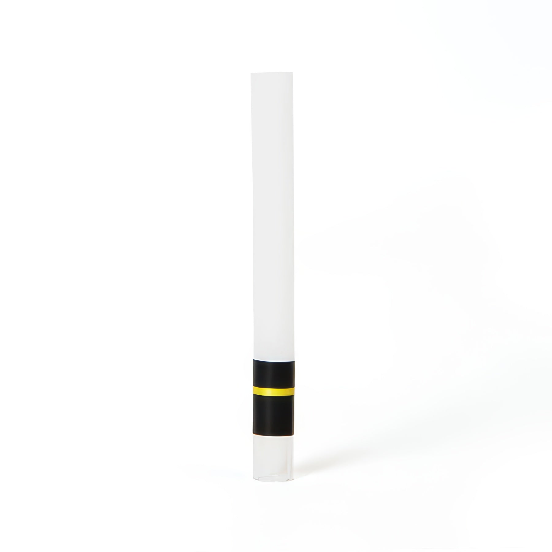 Custom Cones USA 109mm Pre-Rolled Tubes, Refined White Paper Pre-Roll Tube with 11mm Wide Wide Glass Tip, Black Band with Gold Stripe - Pack of 100