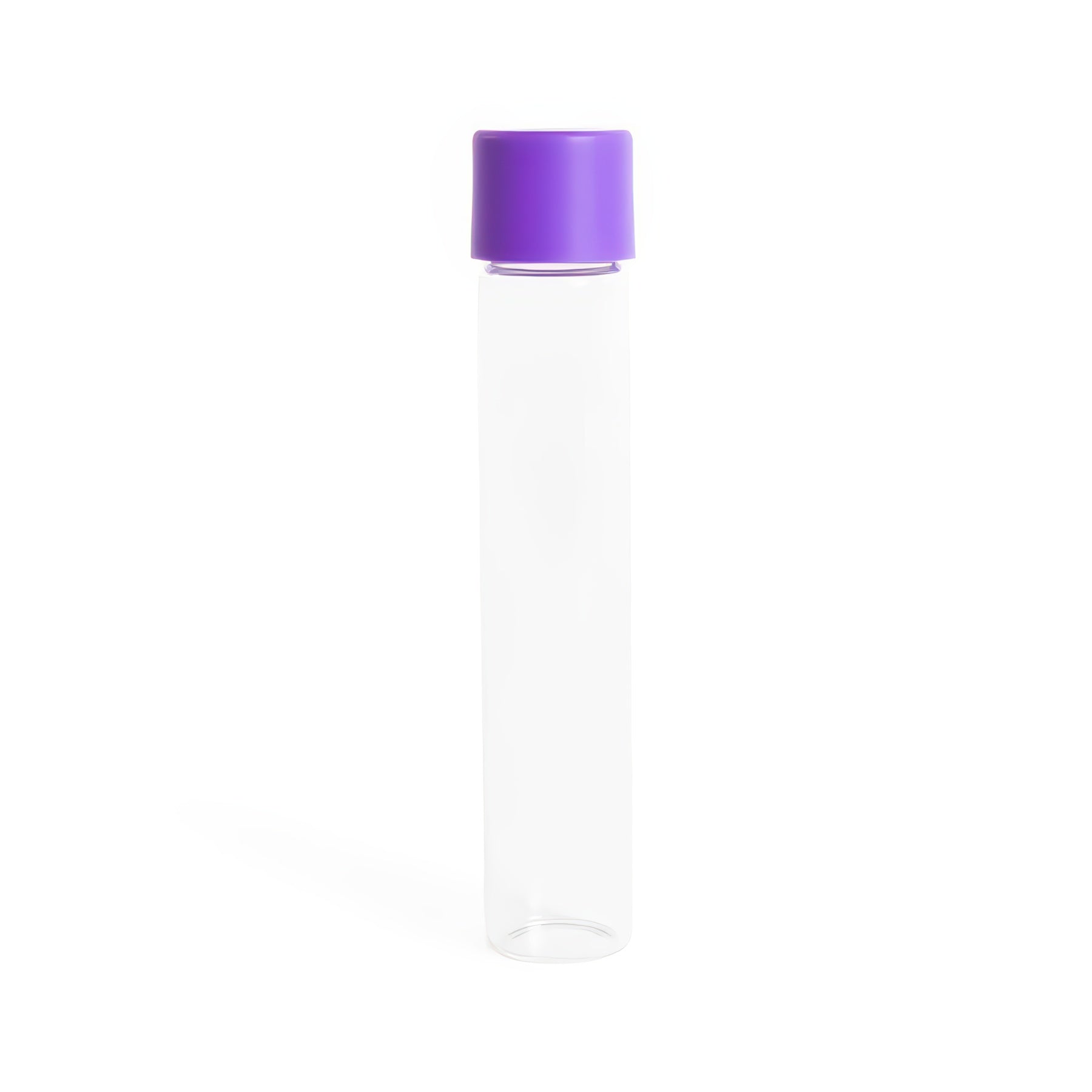 Custom Cones USA Glass Pre-Roll Tubes with Child-Resistant Purple Smooth Cap, 115mm - Pack of 400
