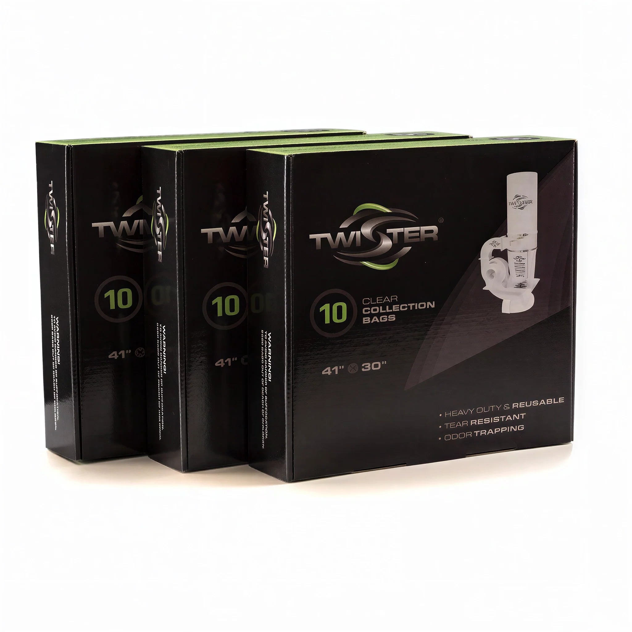 Twister Clear Vacuum Bags For Leaf Collector, 5 Mil  - Pack of 30 Bags
