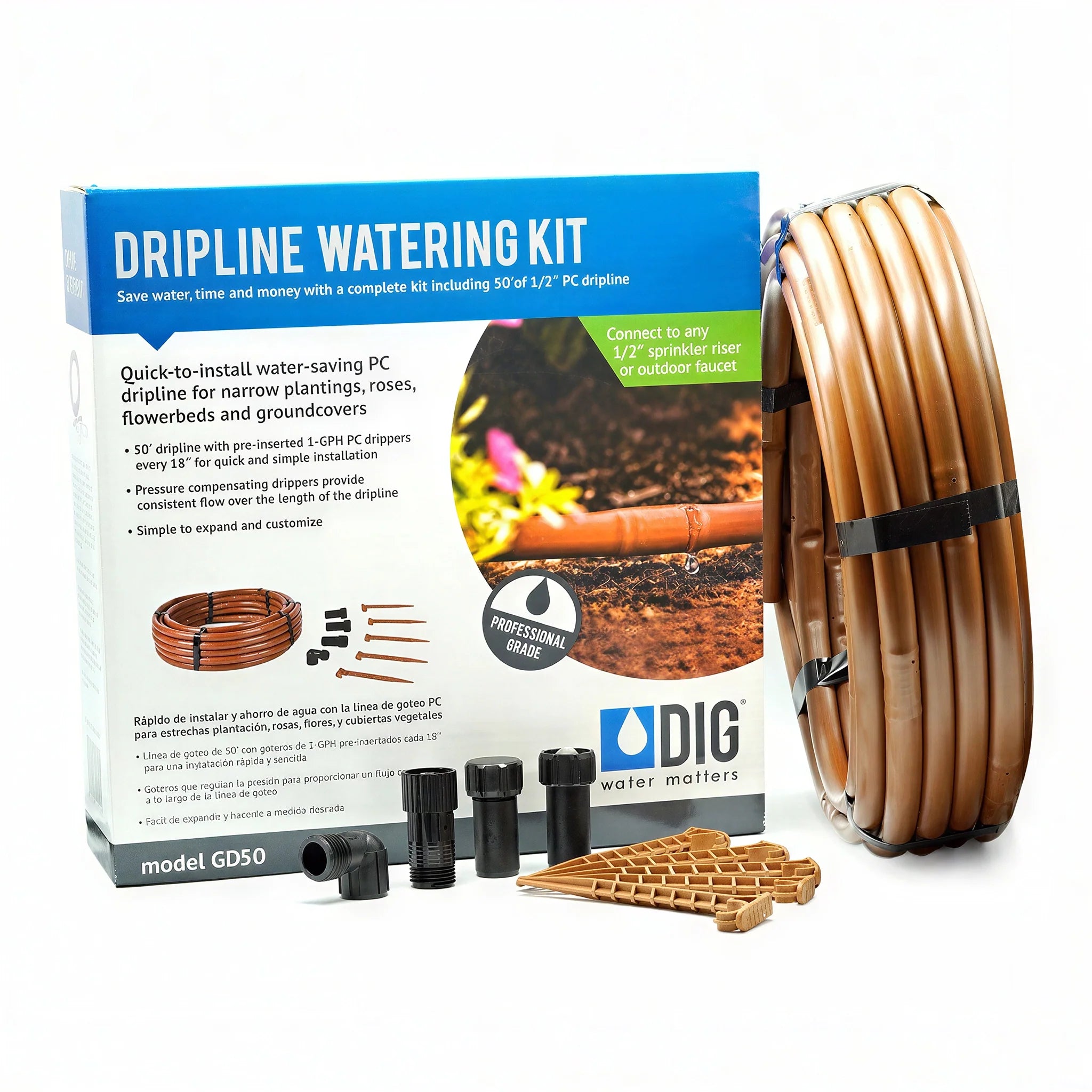 DIG GD50 PC Dripline Watering Kit - Pack of 3