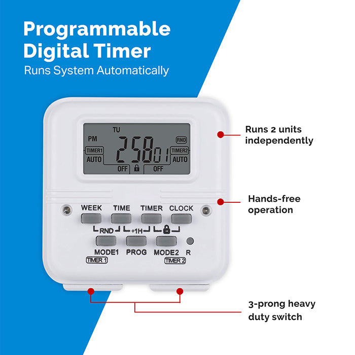 XPOWER Olympus Programmable Sanitizing System, 600 CFM HEPA Air Purifier + Digital Timer