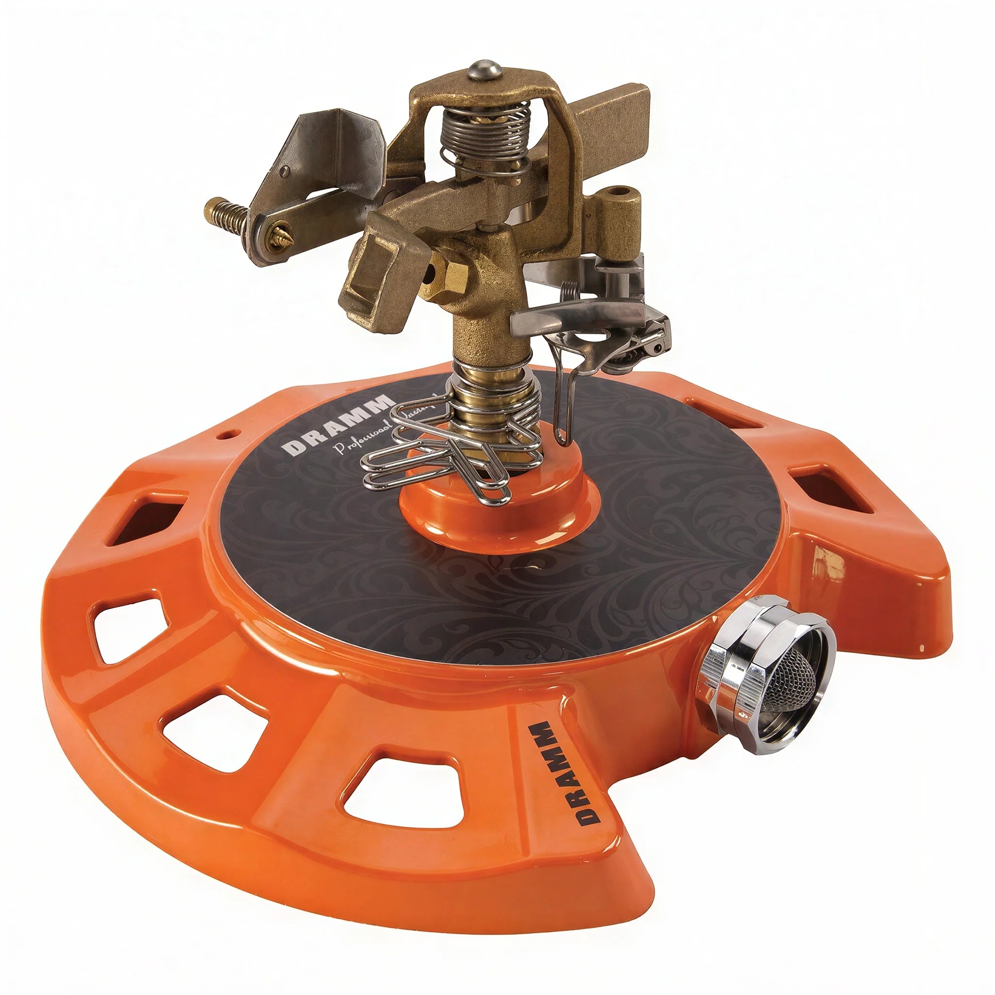 Dramm ColorStorm Circular Base Impulse Sprinkler, Orange