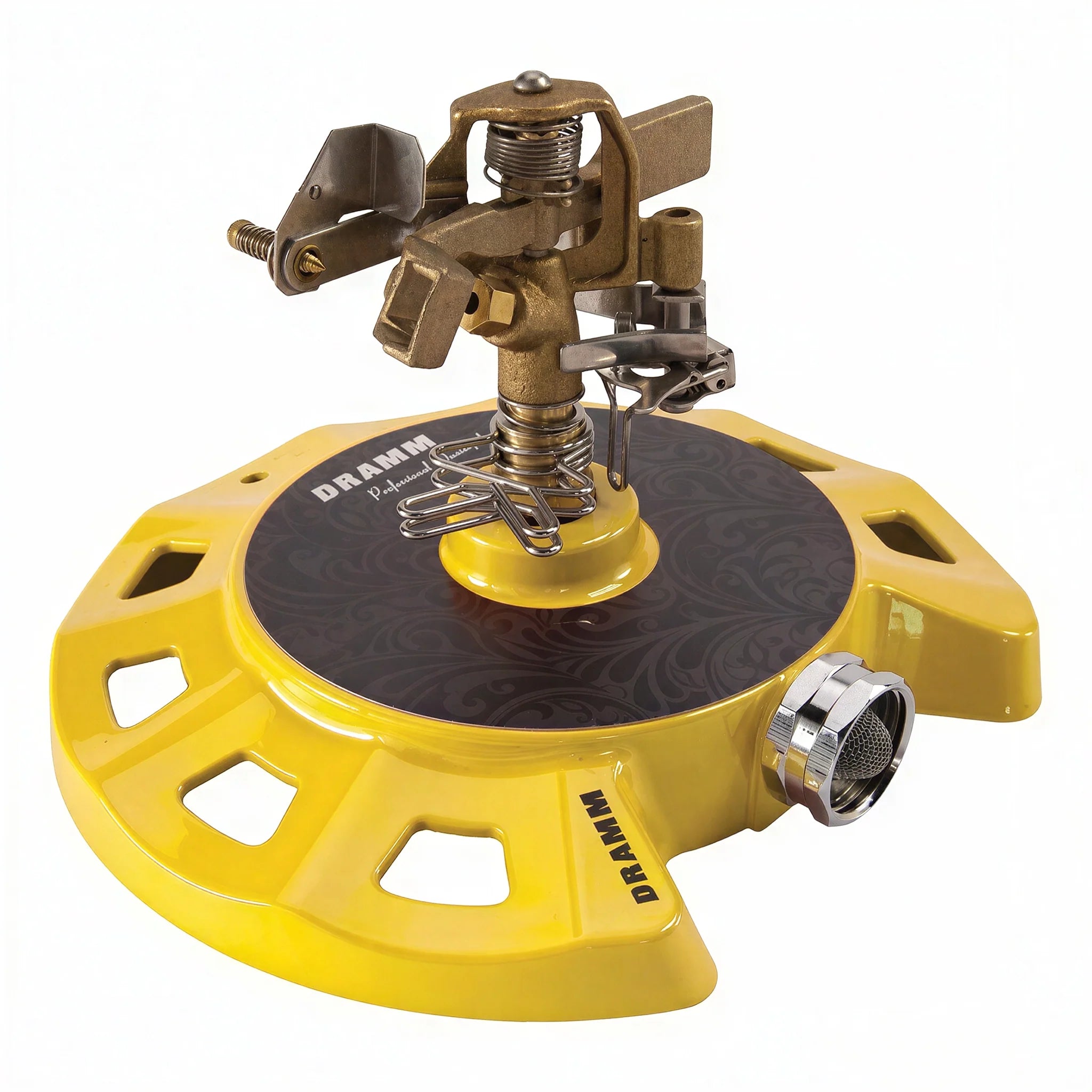 Dramm ColorStorm Circular Base Impulse Sprinkler, Yellow