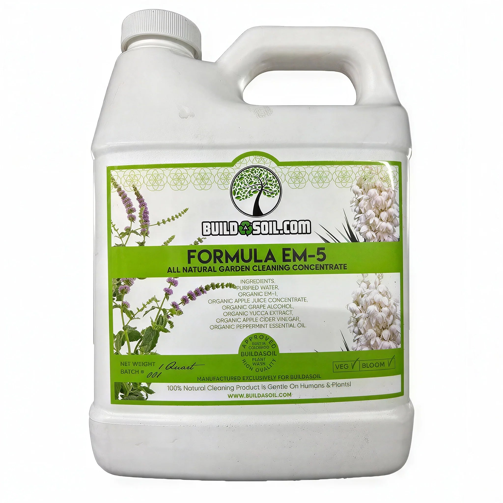 BuildASoil EM-5 All Natural Garden Cleaning Concentrate, 32 oz.