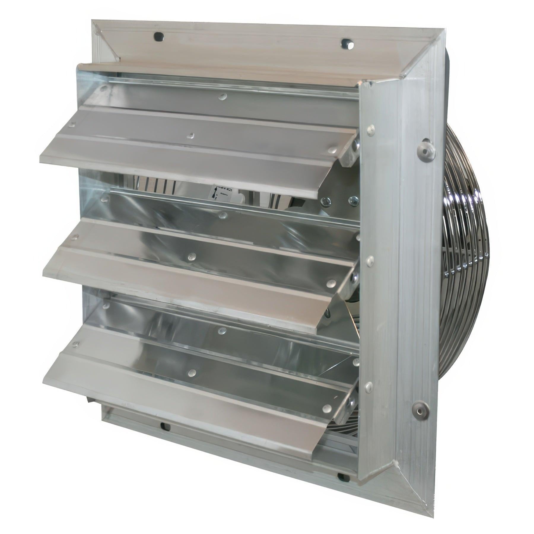 J&D Manufacturing ES Series Shutter Exhaust Fan with no Cord, 20" - 1/3 HP - Three Phase
