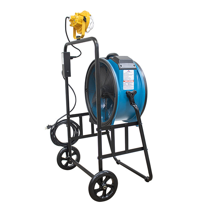 XPOWER FA-420K6 Mobile Cooling Fan & Light Kit, 3600 CFM, Blue