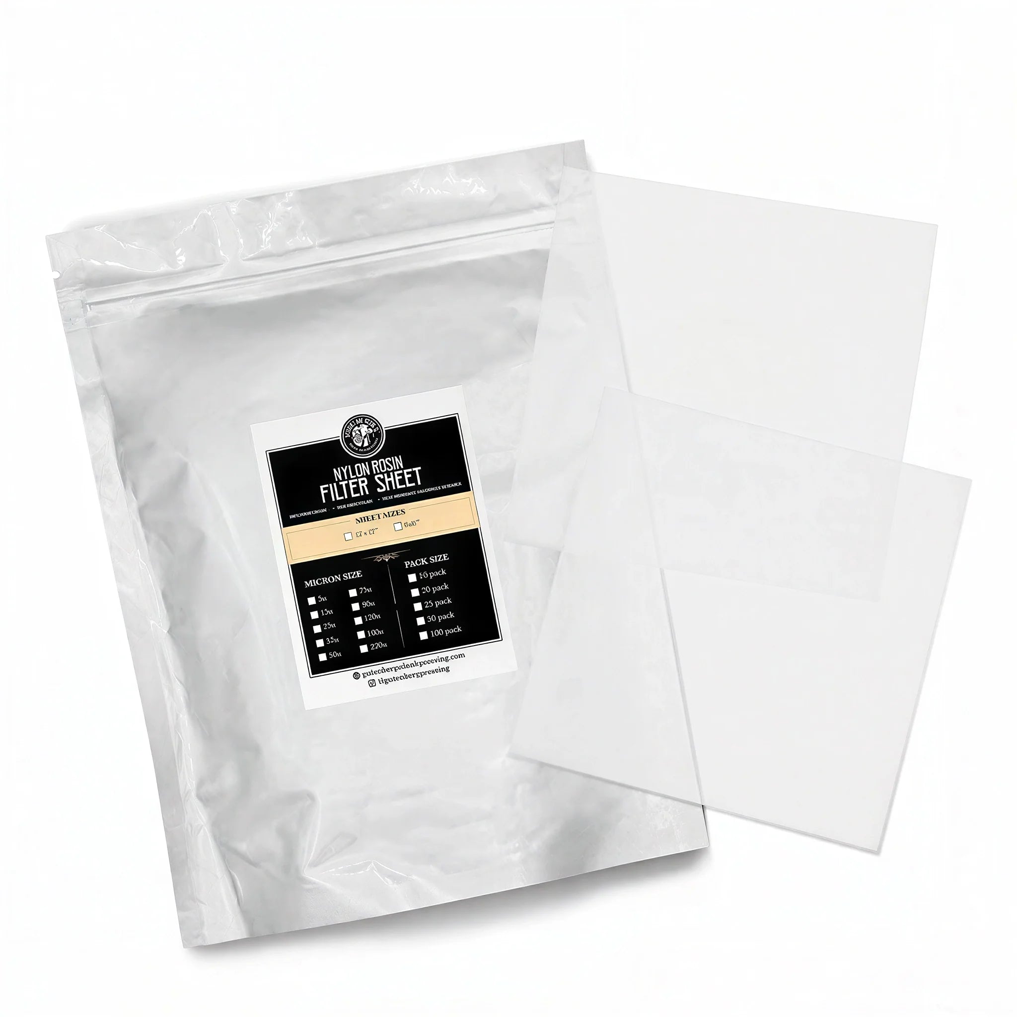 Gutenbergs Dank Pressing Co. 6" x 6" Rosin Filter Sheets, 37 Micron - Pack of 20