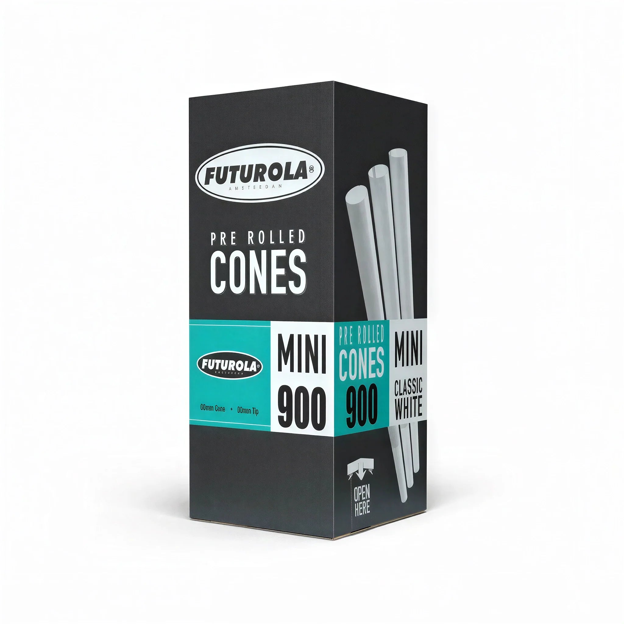 Futurola Slender Mini 60/26 Classic White Pre-Rolled Cone with Futurola Tip - Case of 5400