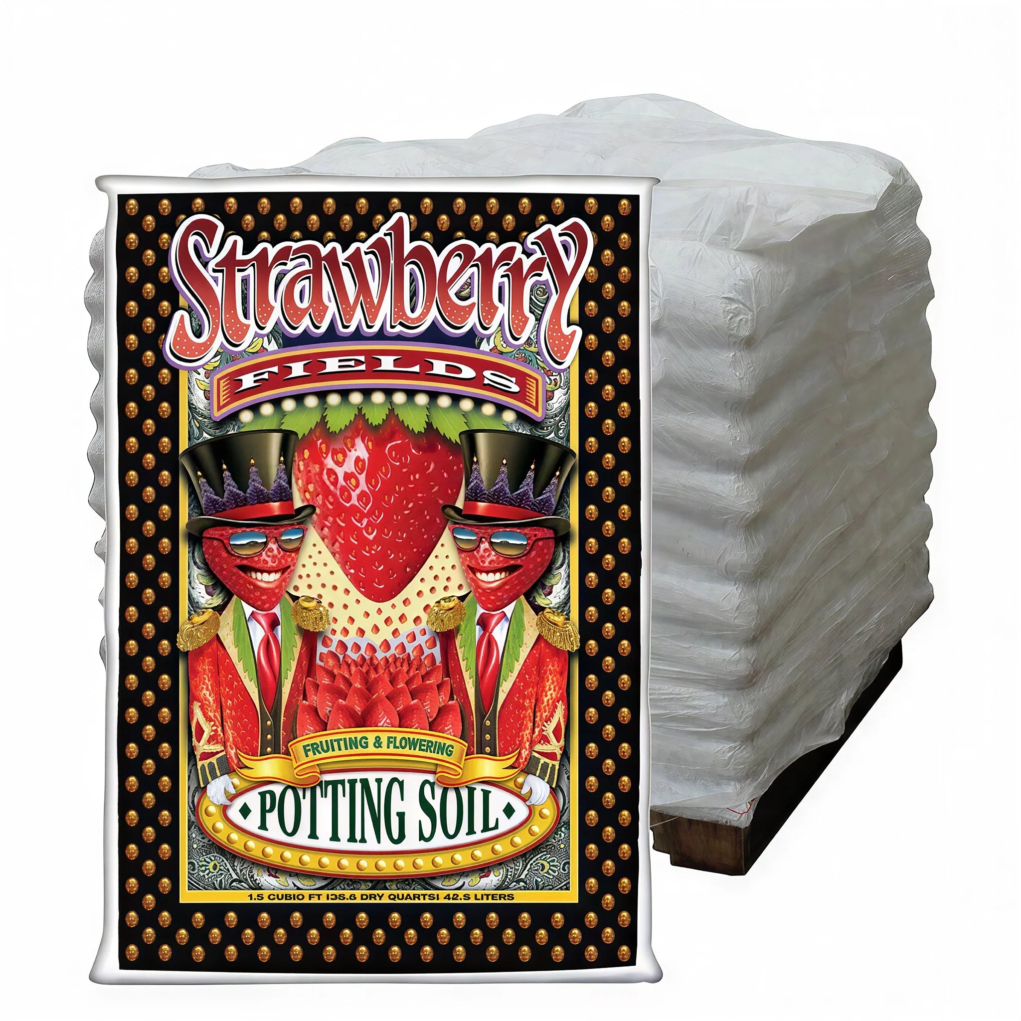 FoxFarm Strawberry Fields Fruiting & Flowering Potting Soil 1.5 Cubic Feet - Pallet of 60 Bags