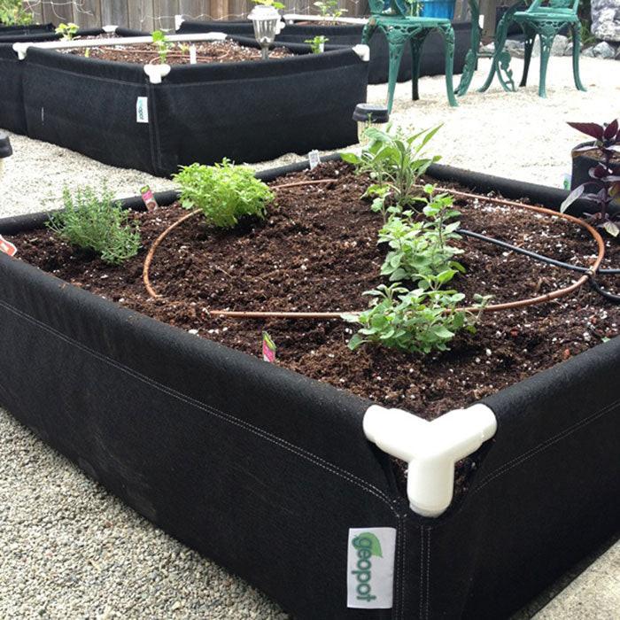 plastic raised planting beds GeoPot GeoPlanter Fabric Raised Bed