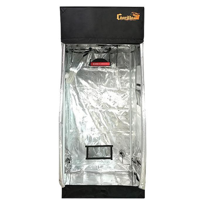 gorilla 3x3 grow tent Gorilla Grow Tent 3' x 3' California LightWorks SolarXtreme 250 LED Grow Tent Kit With Automated Ventilation Package