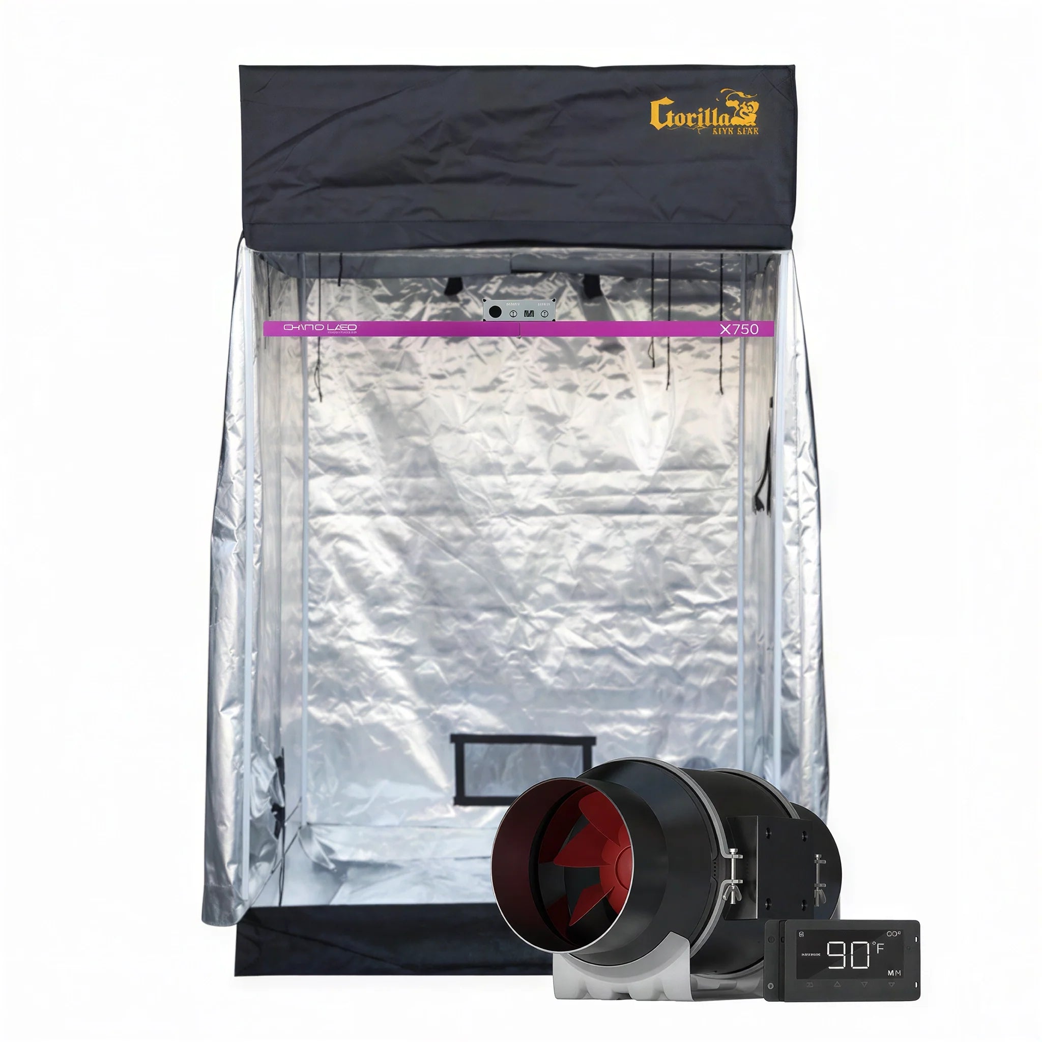 Gorilla Grow Tent 4' x 4' KIND X750 LED Grow Tent Kit With Automated Ventilation Package